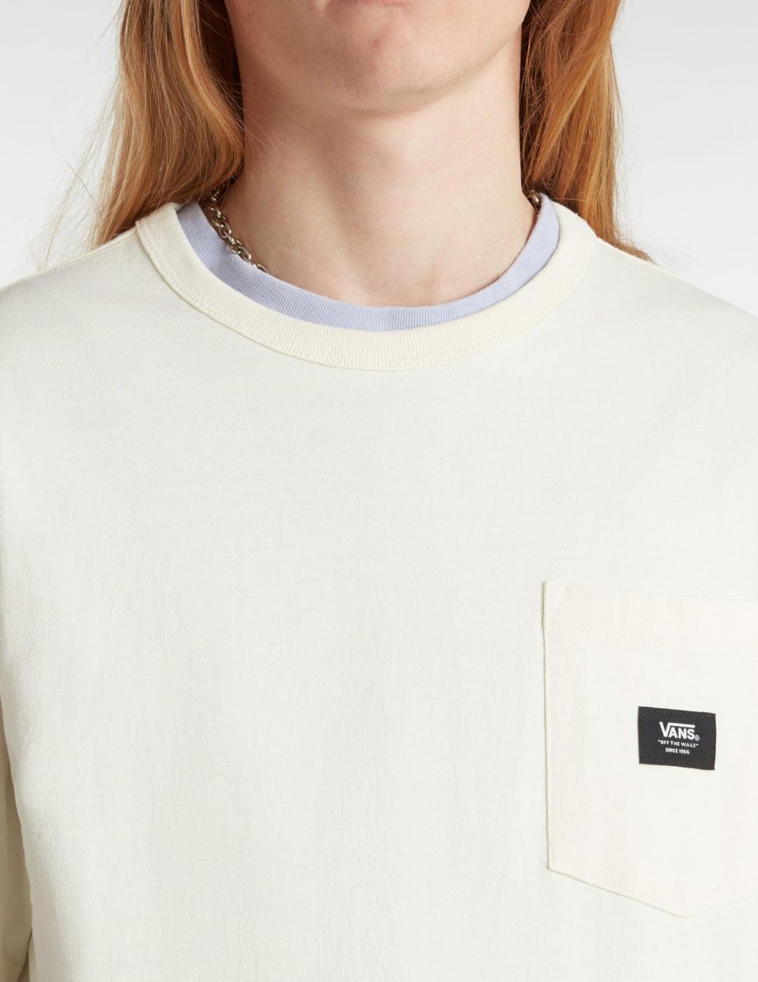 VANS CAMISETA POCKET ANTIQUE WHITE