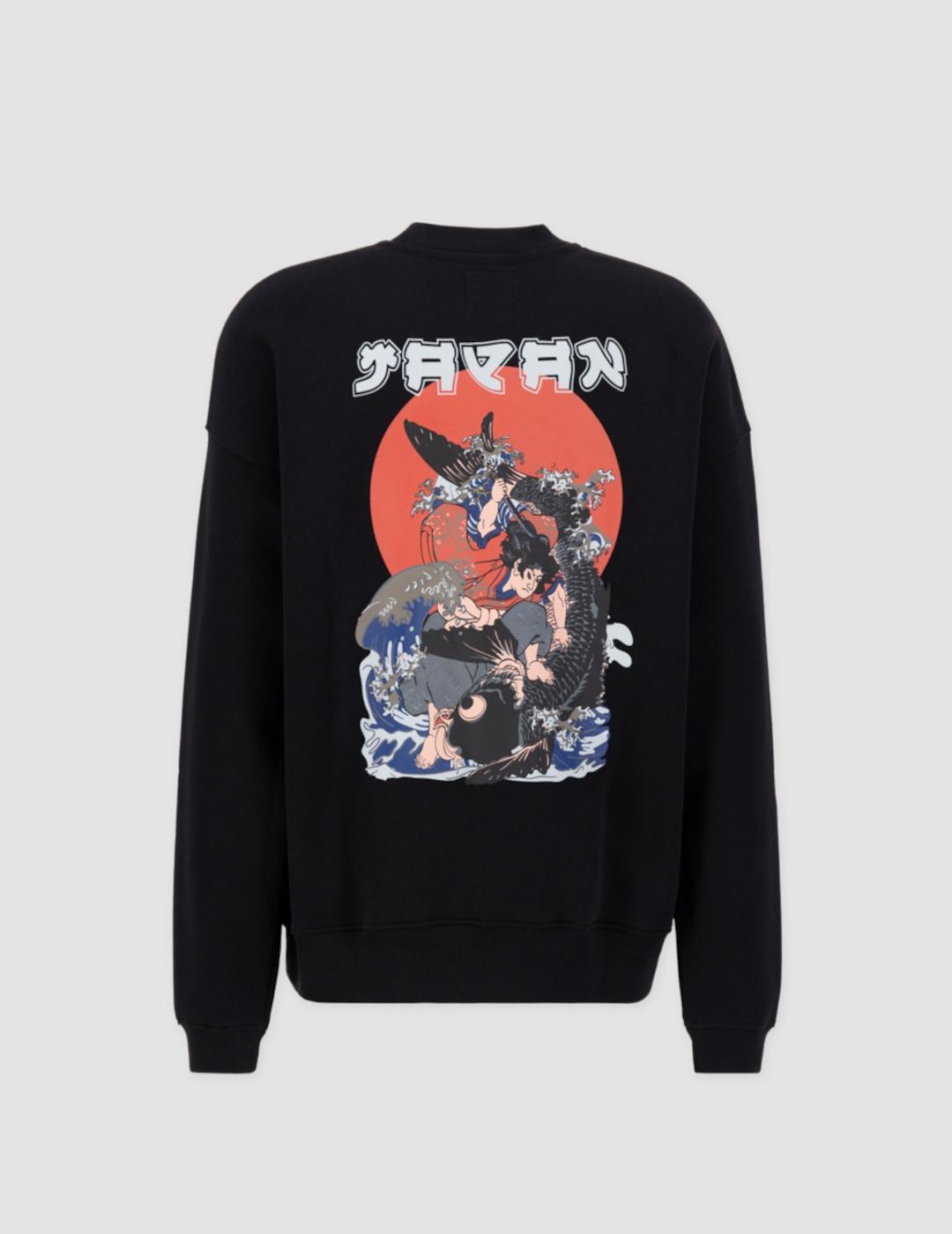 ALPHA SUDADERA JAPAN NEGRA WARRIOR