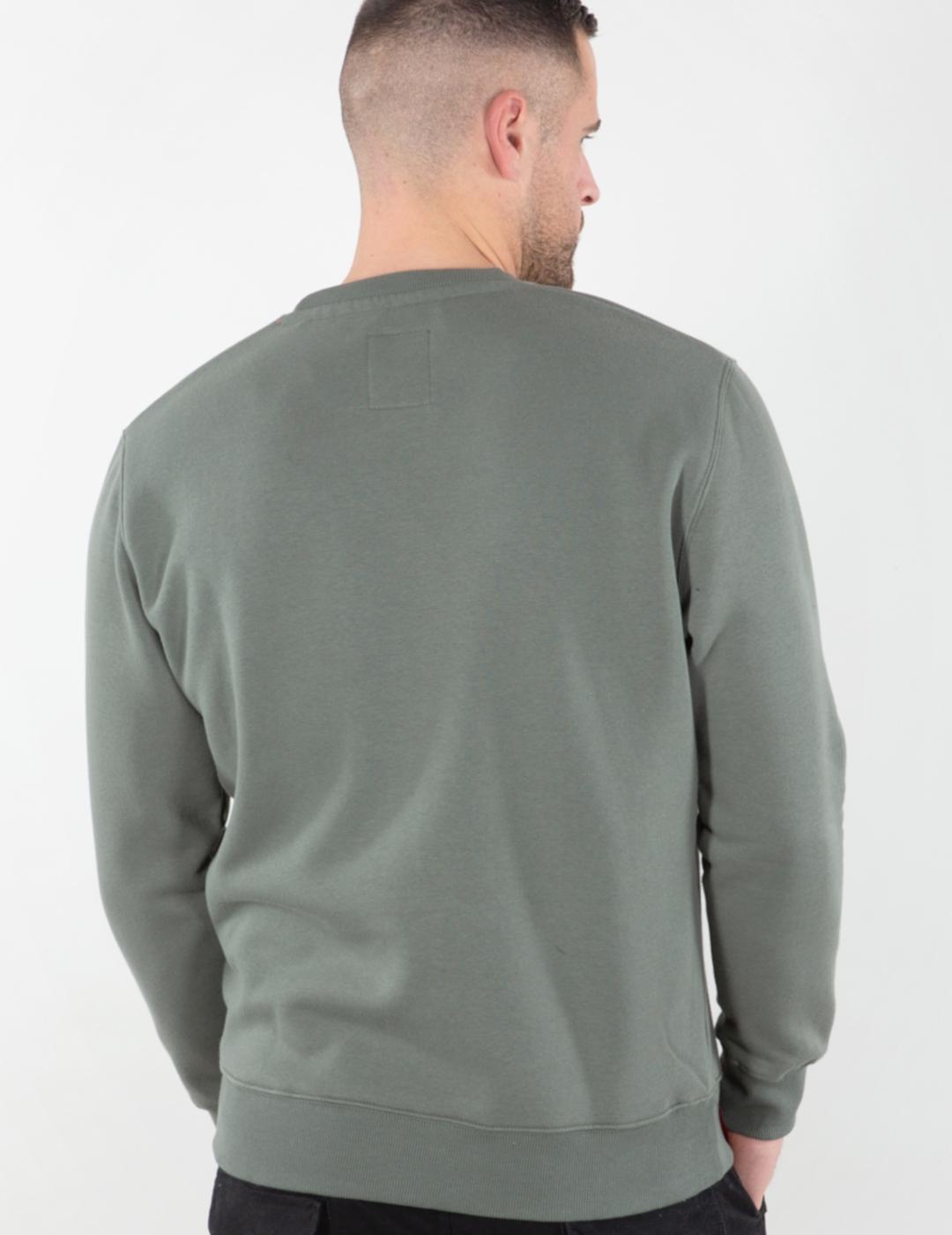 ALPHA SUDADERA BASIC VINTAGE GREEN