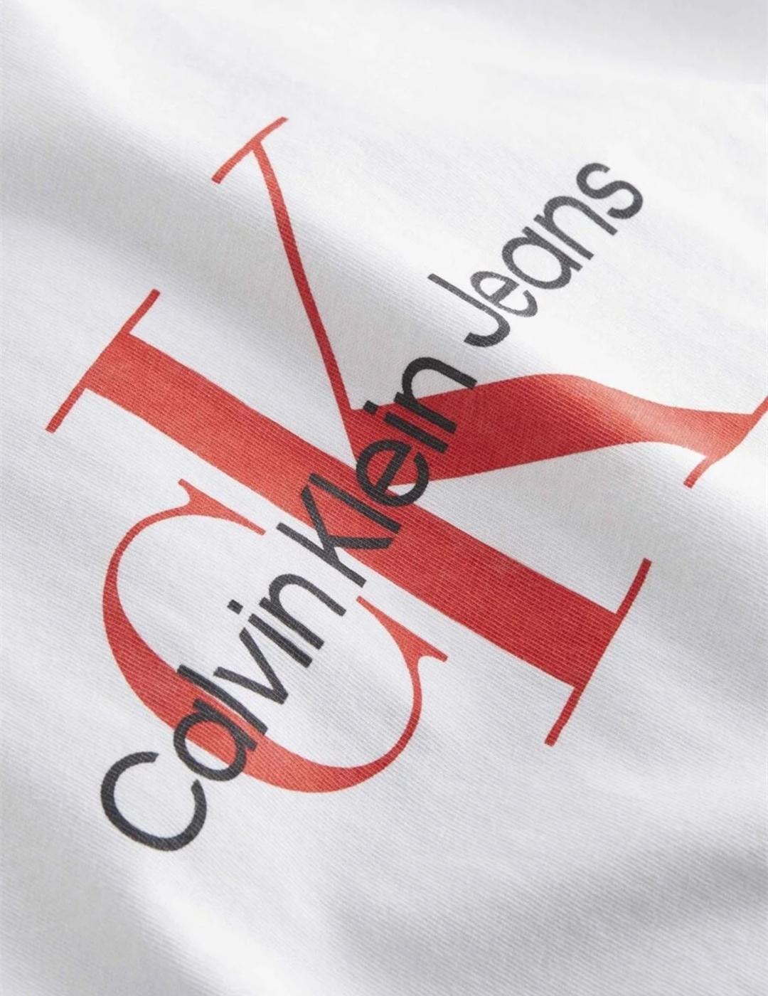 CALVIN KLEIN CAMISETA MONOLOGO BLANCA