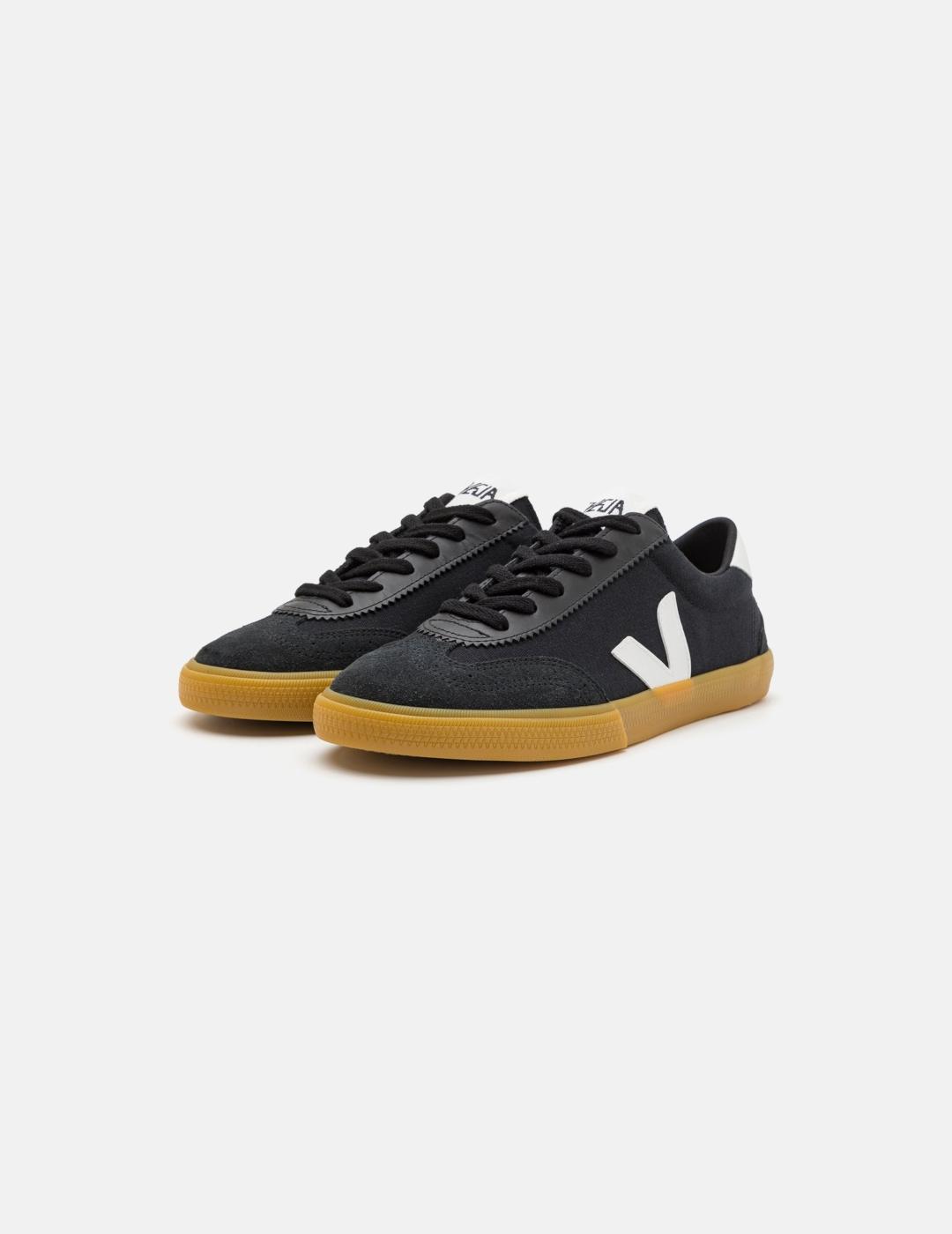 VEJA CANVAS VOLLEY BLACK WHITE