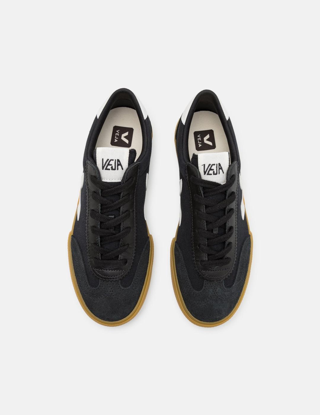 VEJA CANVAS VOLLEY BLACK WHITE