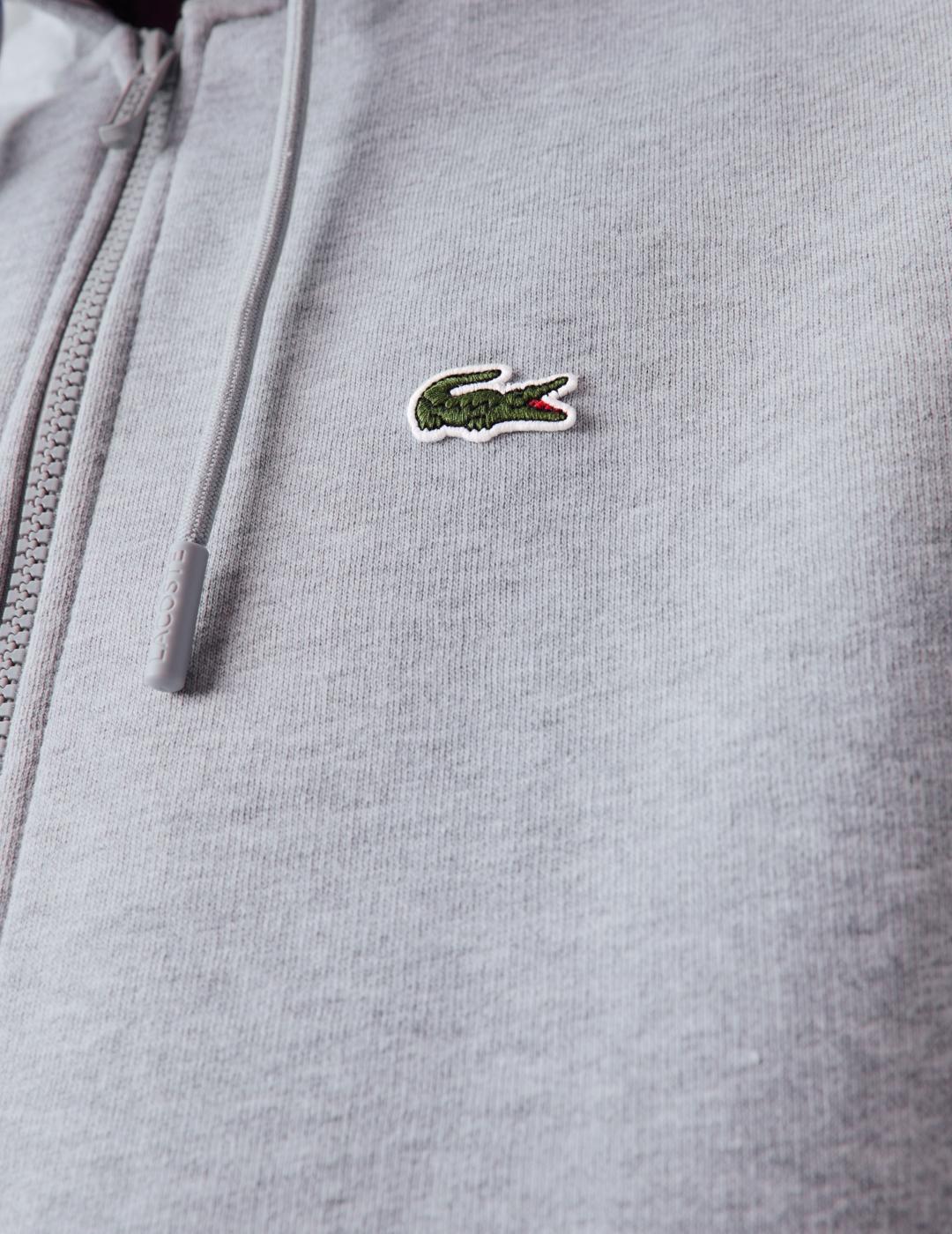 LACOSTE HOODIE ZIP GRIS VIGORÉ