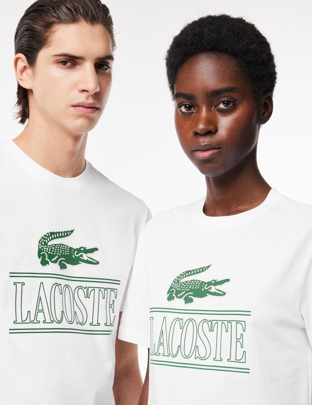 LACOSTE CAMISETA BLANCA REGULAR FIT