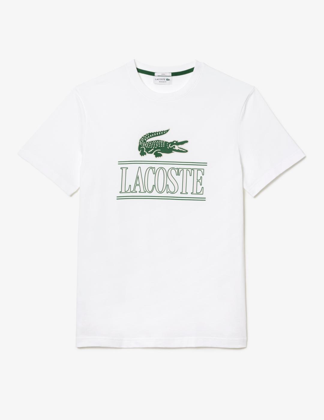 LACOSTE CAMISETA BLANCA REGULAR FIT