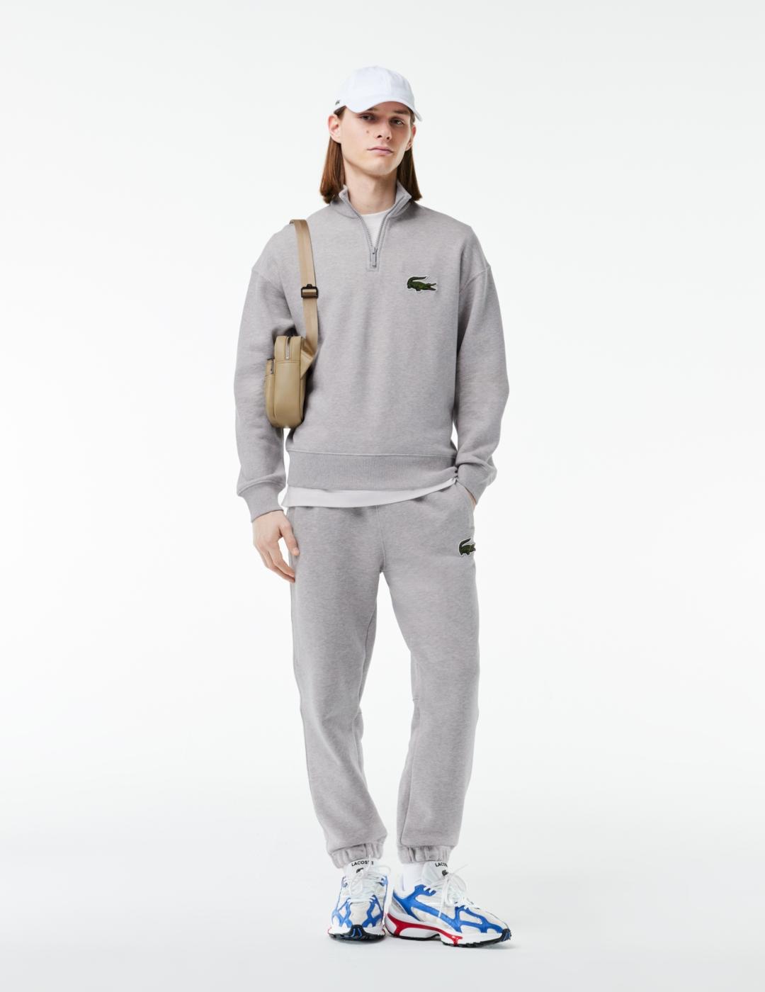 LACOSTE SUDADERA ZIP GRIS