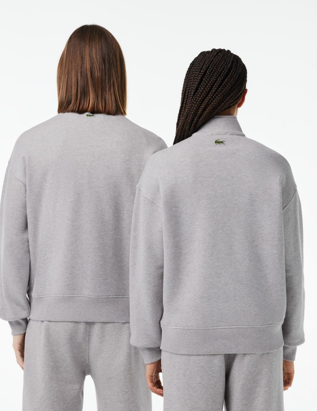 LACOSTE SUDADERA ZIP GRIS