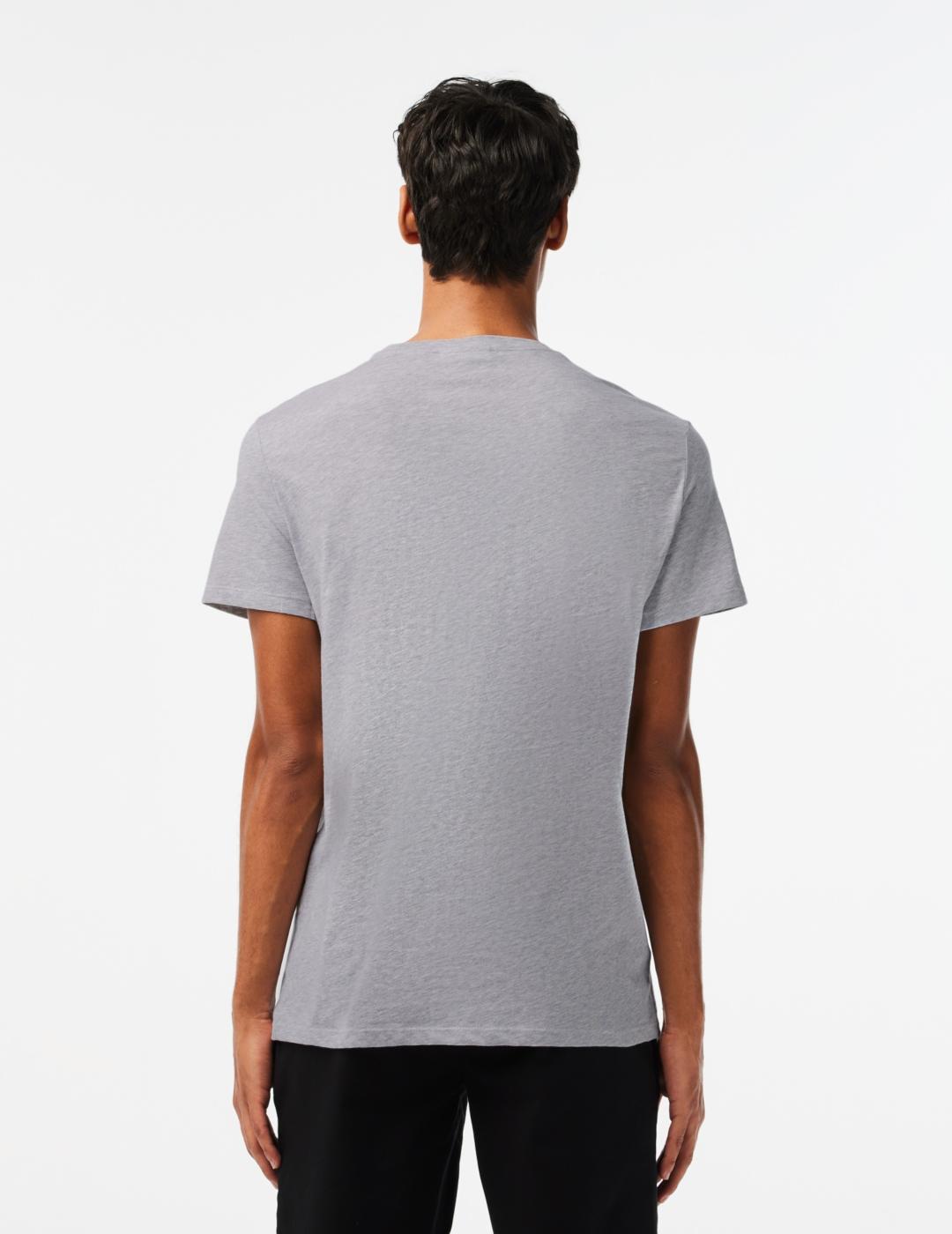 LACOSTE CAMISETA GRIS REGULAR FIT