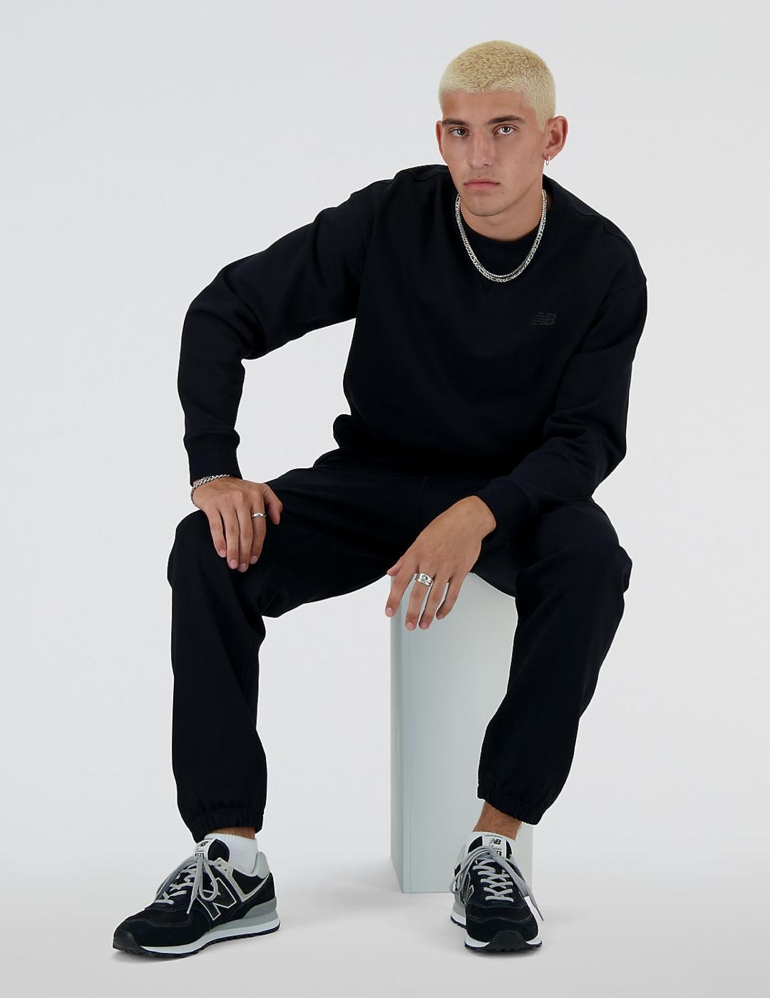 NEW BALANCE SUDADERA TERRY NEGRA