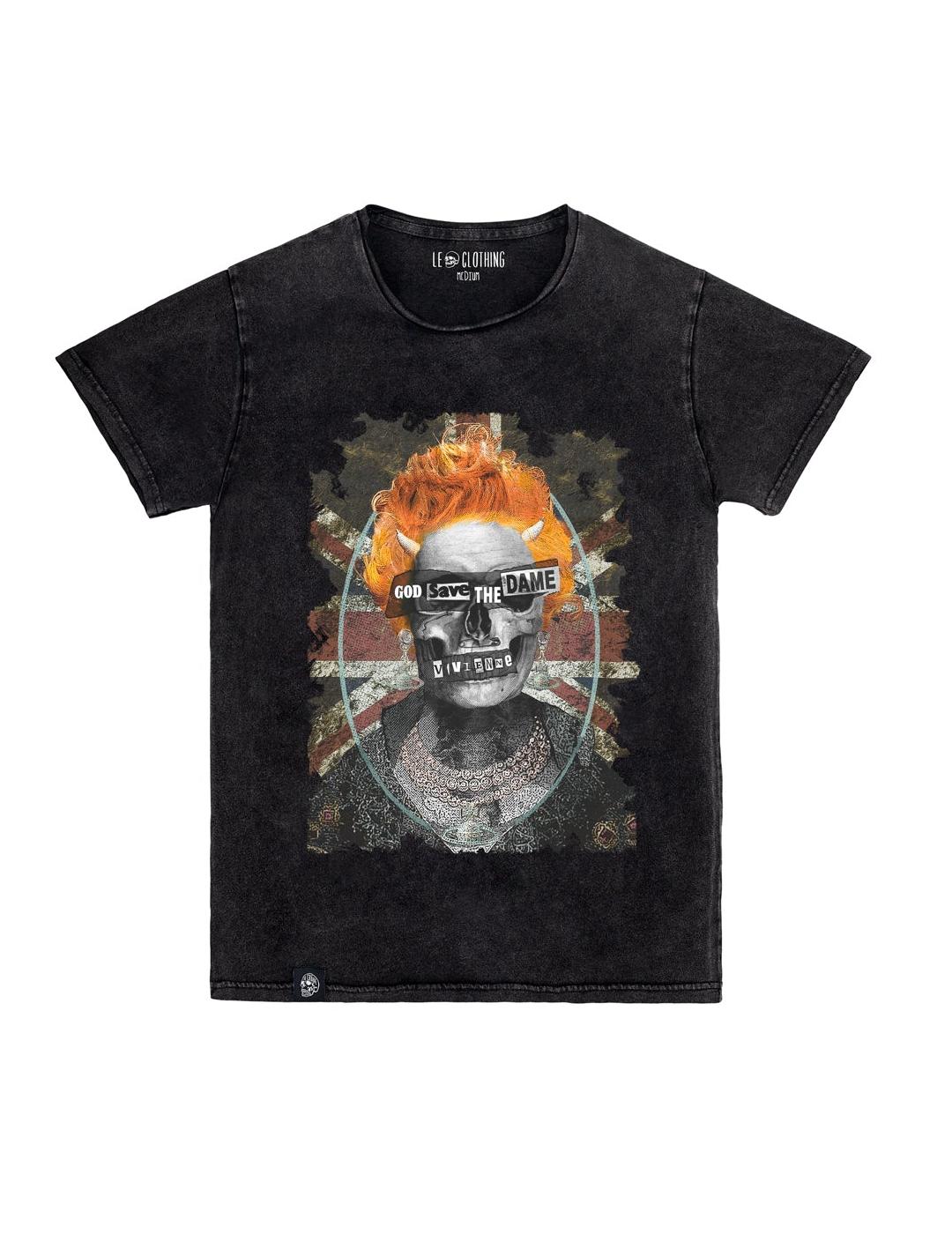 LE CRANE CAMISETA NEGRA VIVIENNE SKULL