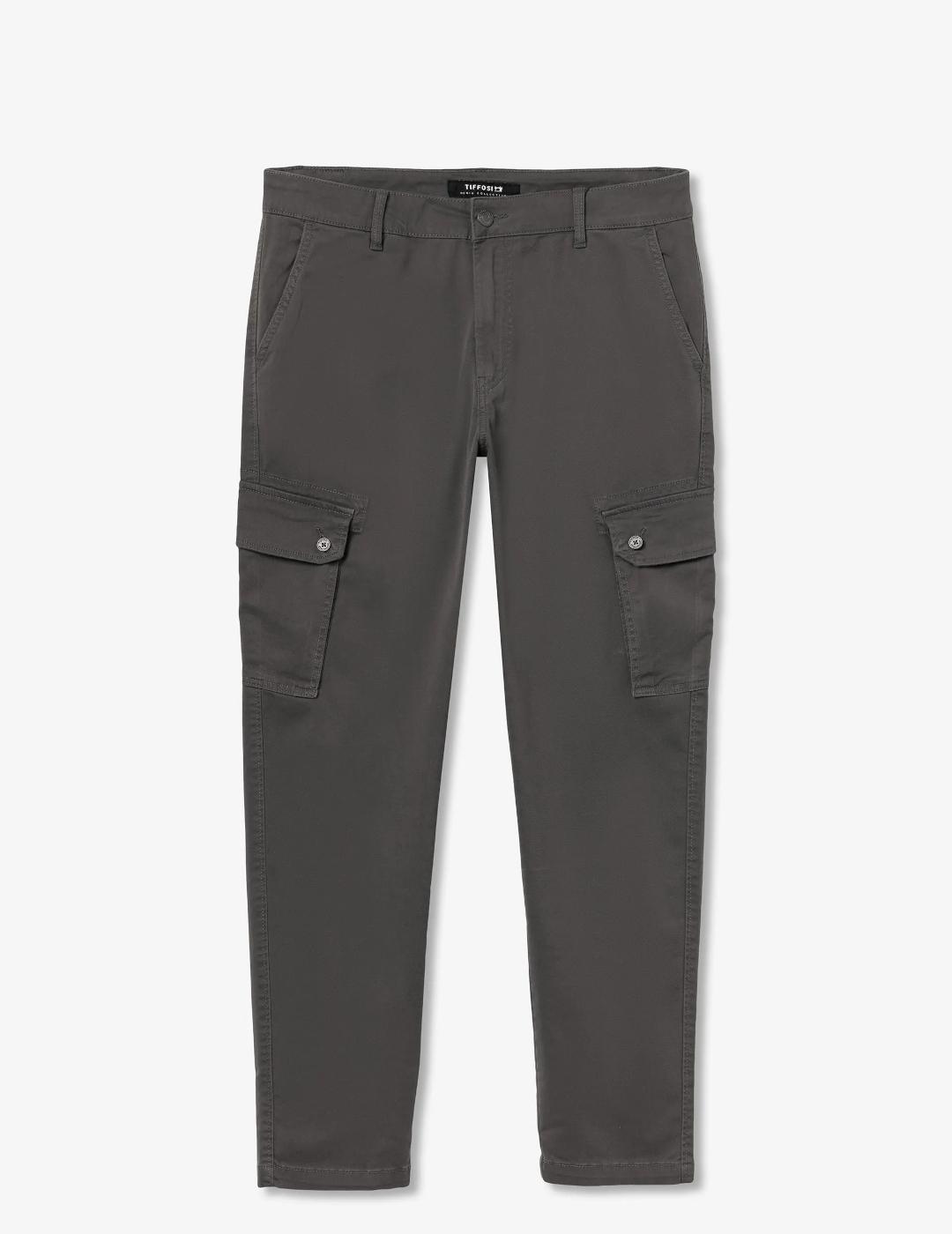 TIFFOSI PANTALÓN CARGO GRIS OSCURO