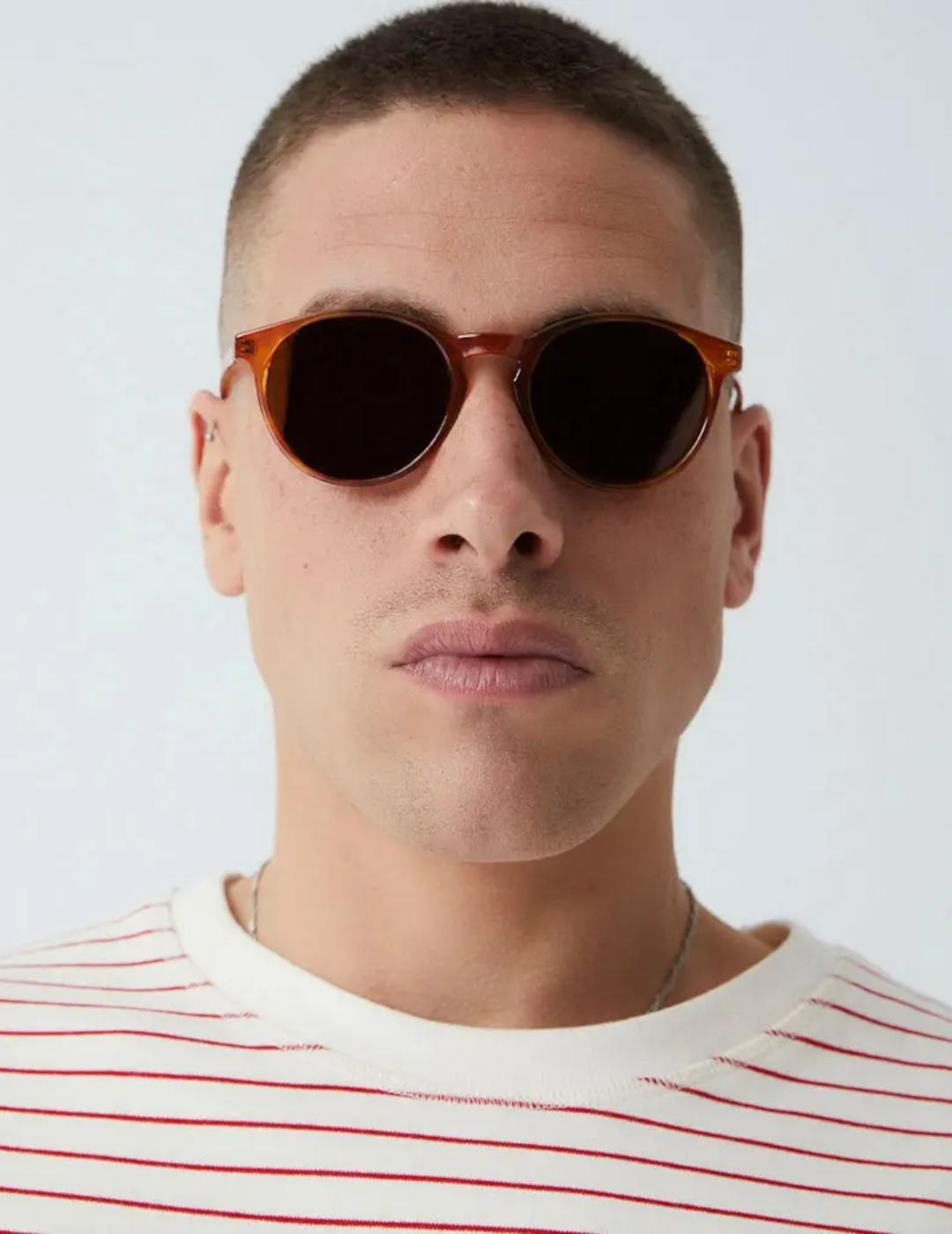 Gafas de Sol de Parafina Marrón para Hombre