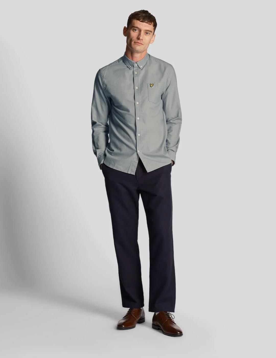 CAMISA LYLE&SCOTT OXFORD SLATE BLUE
