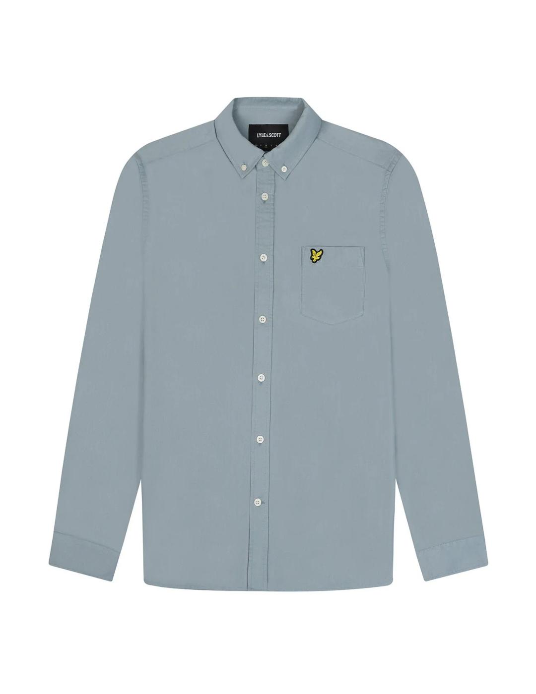 CAMISA LYLE&SCOTT OXFORD SLATE BLUE