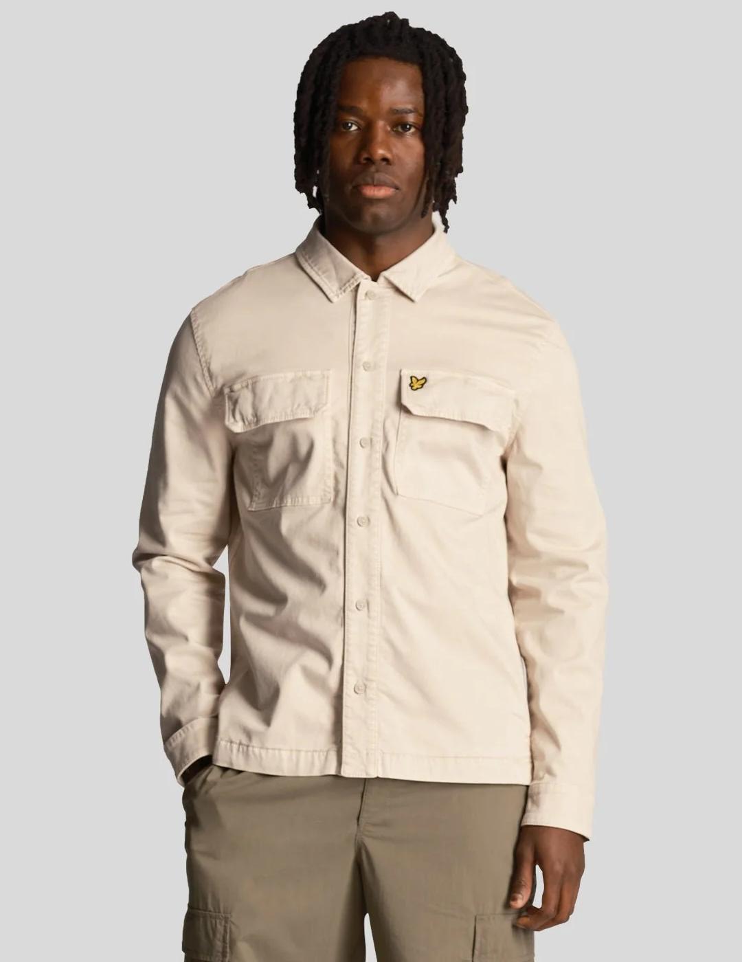 CAMISA LYLE&SCOTT BEIGE GARMENT DYED