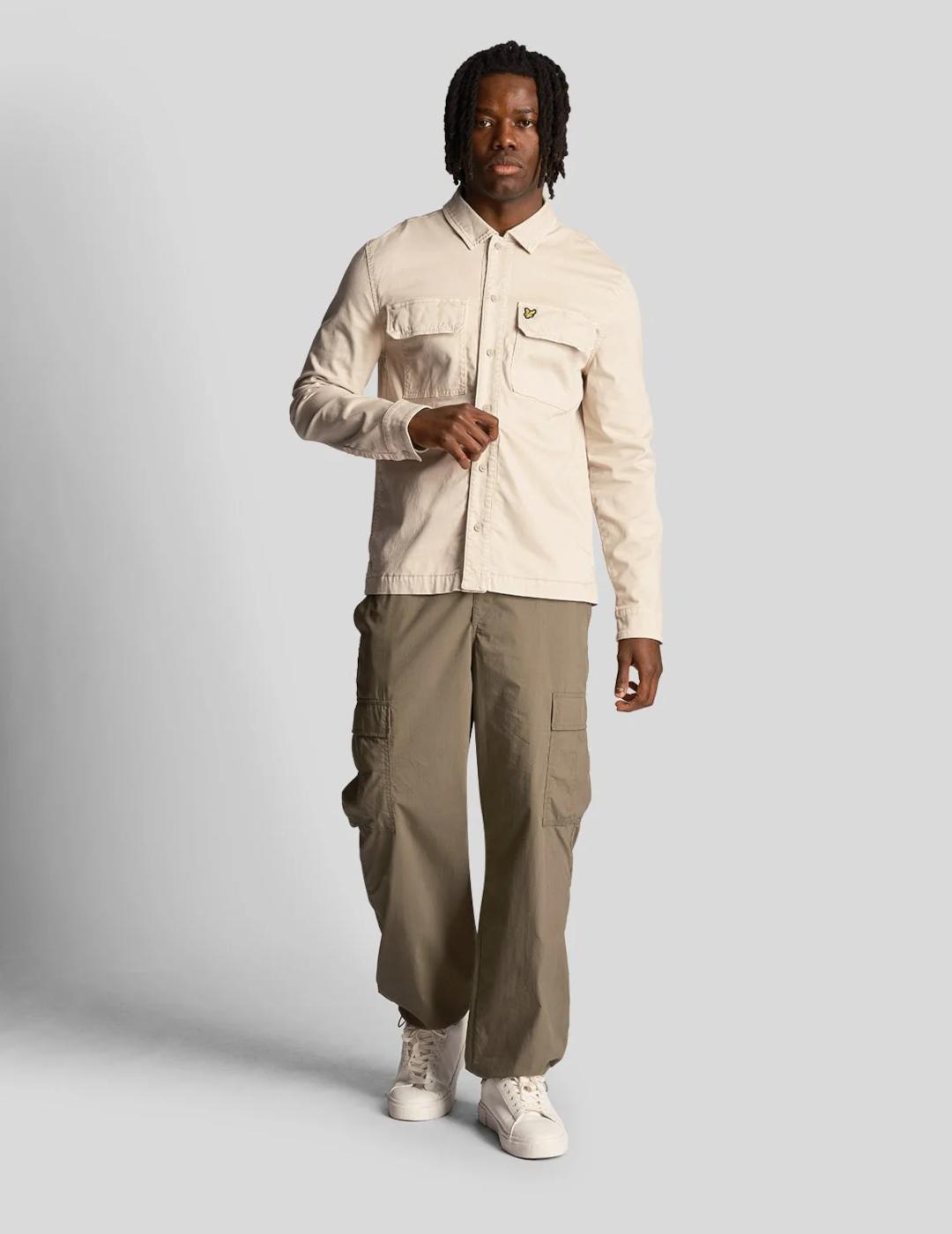 CAMISA LYLE&SCOTT BEIGE GARMENT DYED