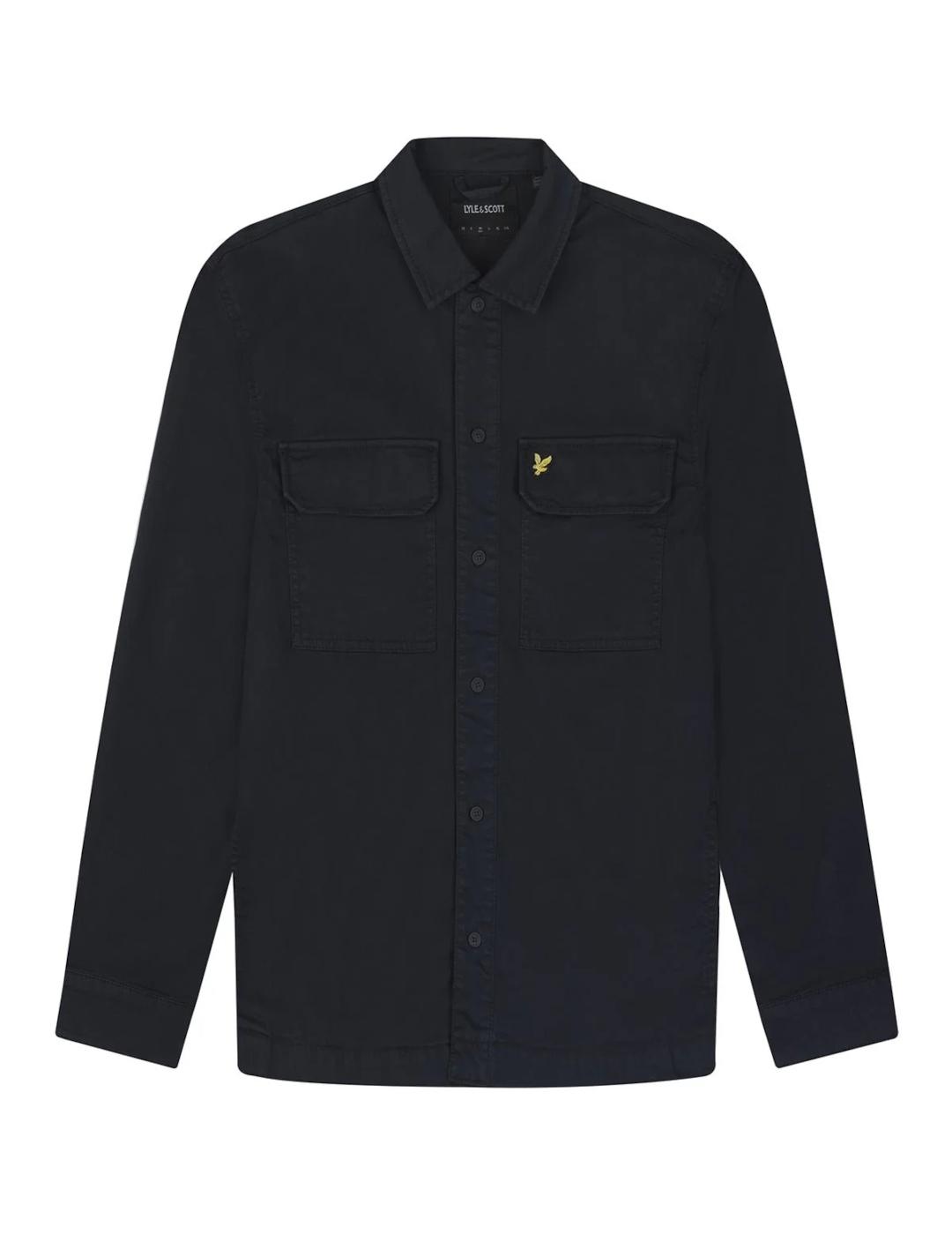 CAMISA LYLE&SCOTT NAVY GARMENT DYED