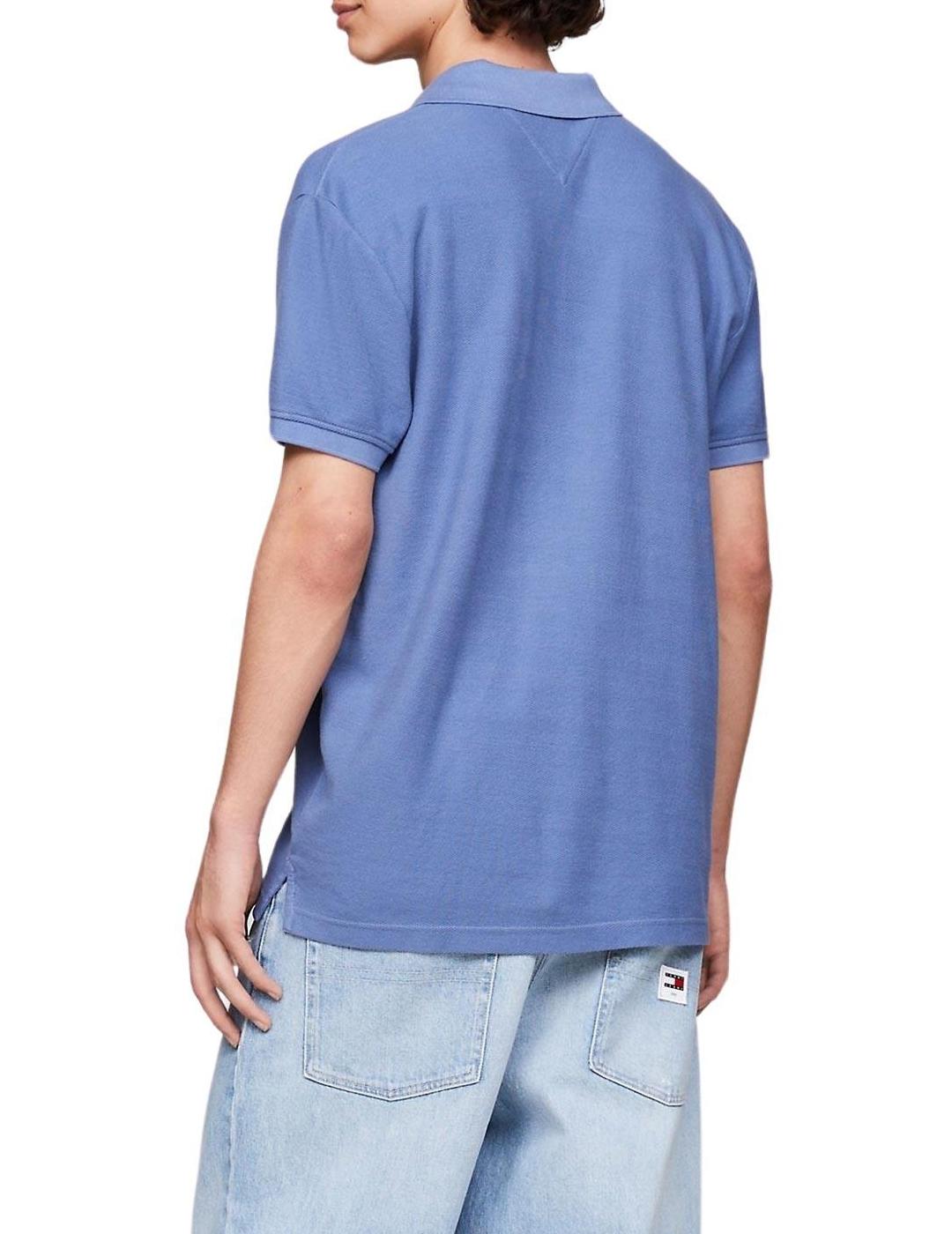 TOMMY POLO AZUL PIQUÉ