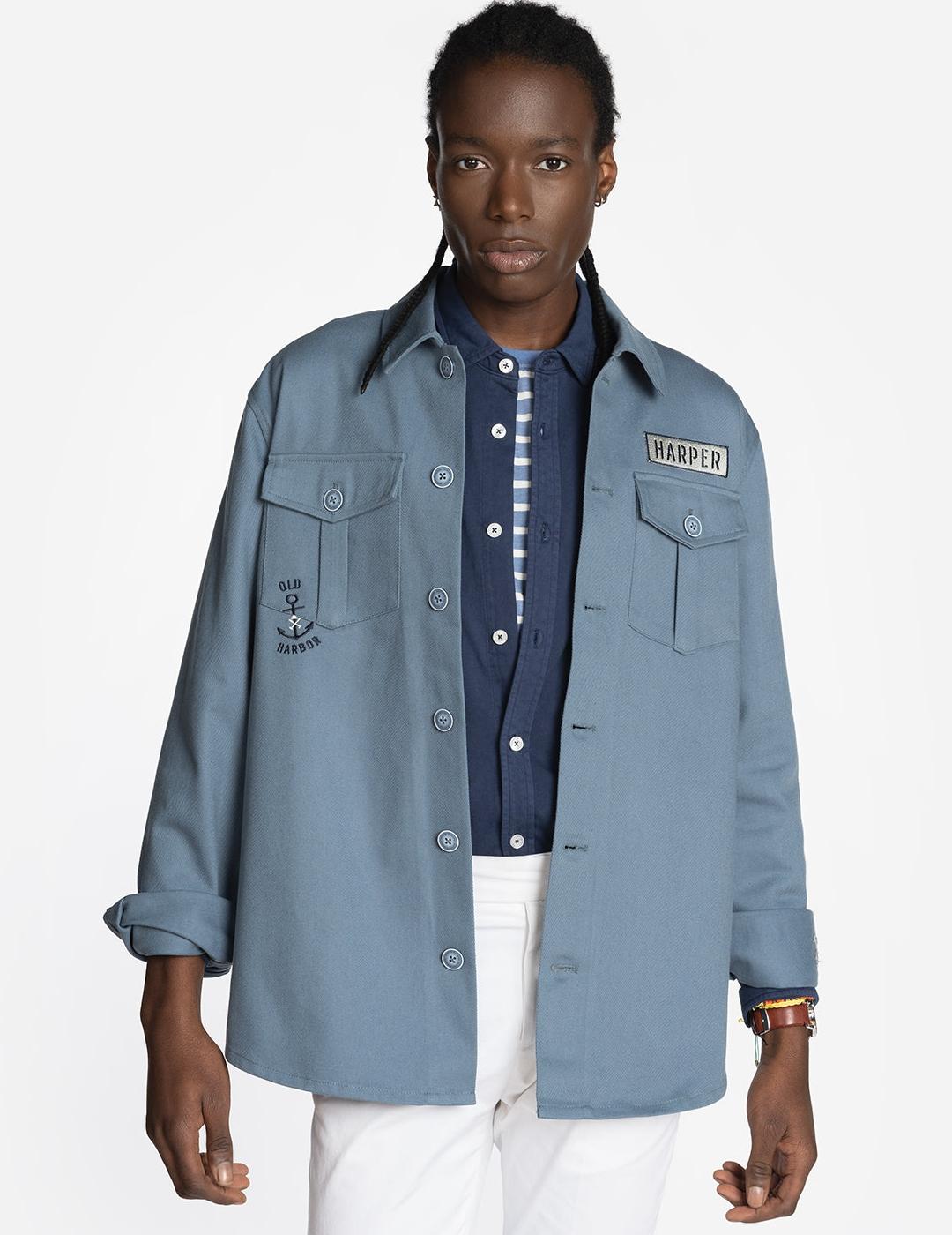 HARPER SOBRECAMISA HARBOR GRIS ANTRACITA