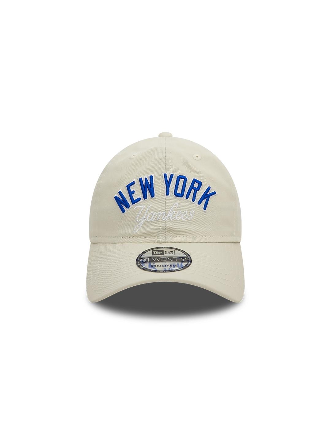 NEW ERA GORRA NY BEIGE AZUL