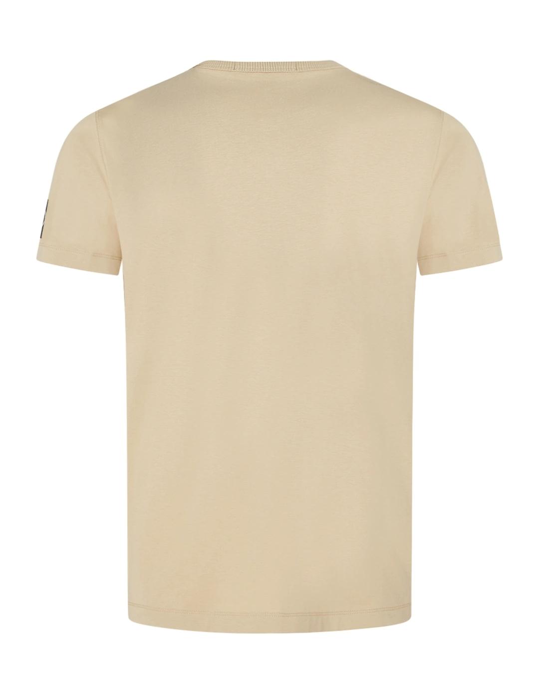 CALVIN KLEIN CAMISETA BADGE REGULAR BEIGE