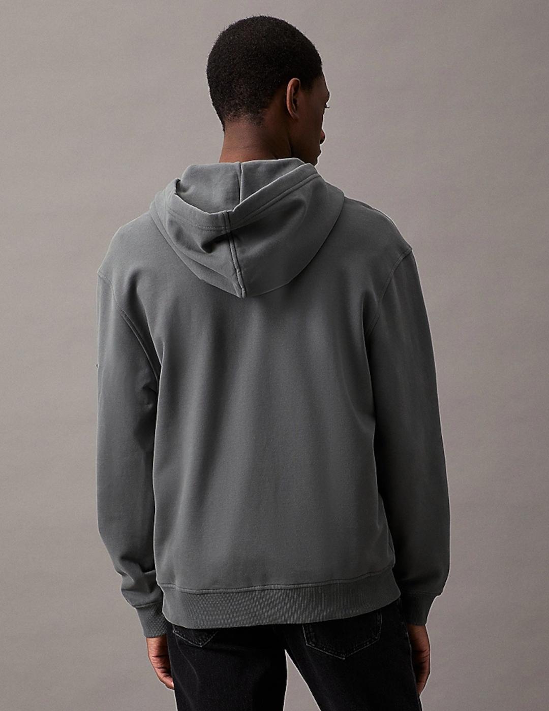CALVIN KLEIN SUDADERA ZIP MONOLOGO GREY ENDLESS