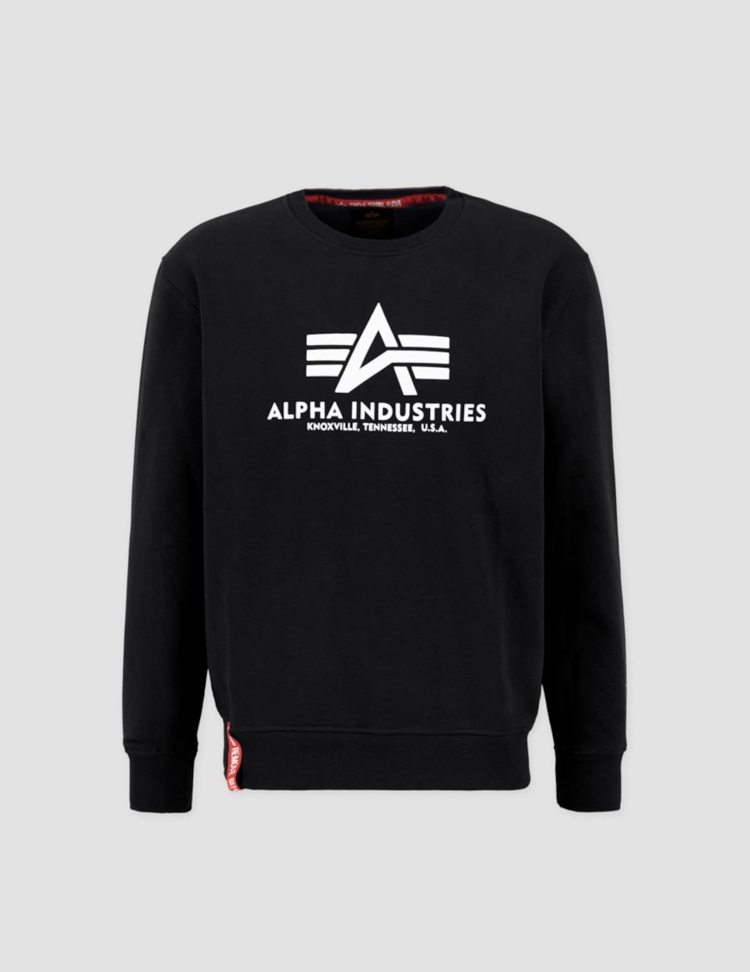 ALPHA SUDADERA BASIC NEGRA