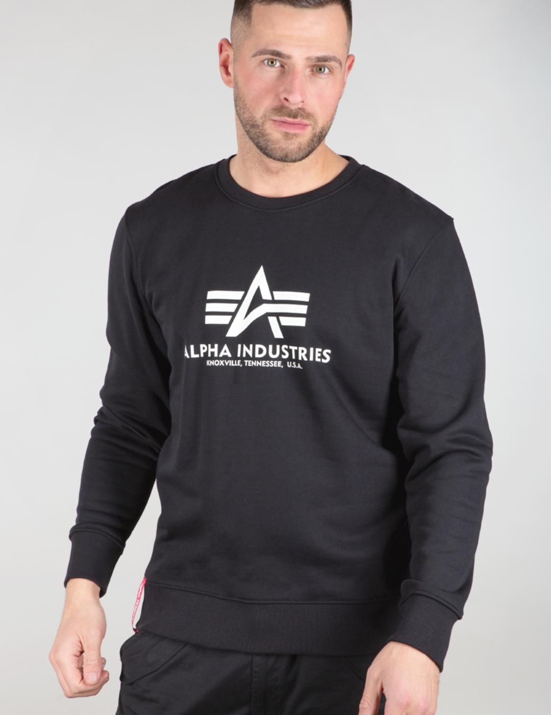 ALPHA SUDADERA BASIC NEGRA
