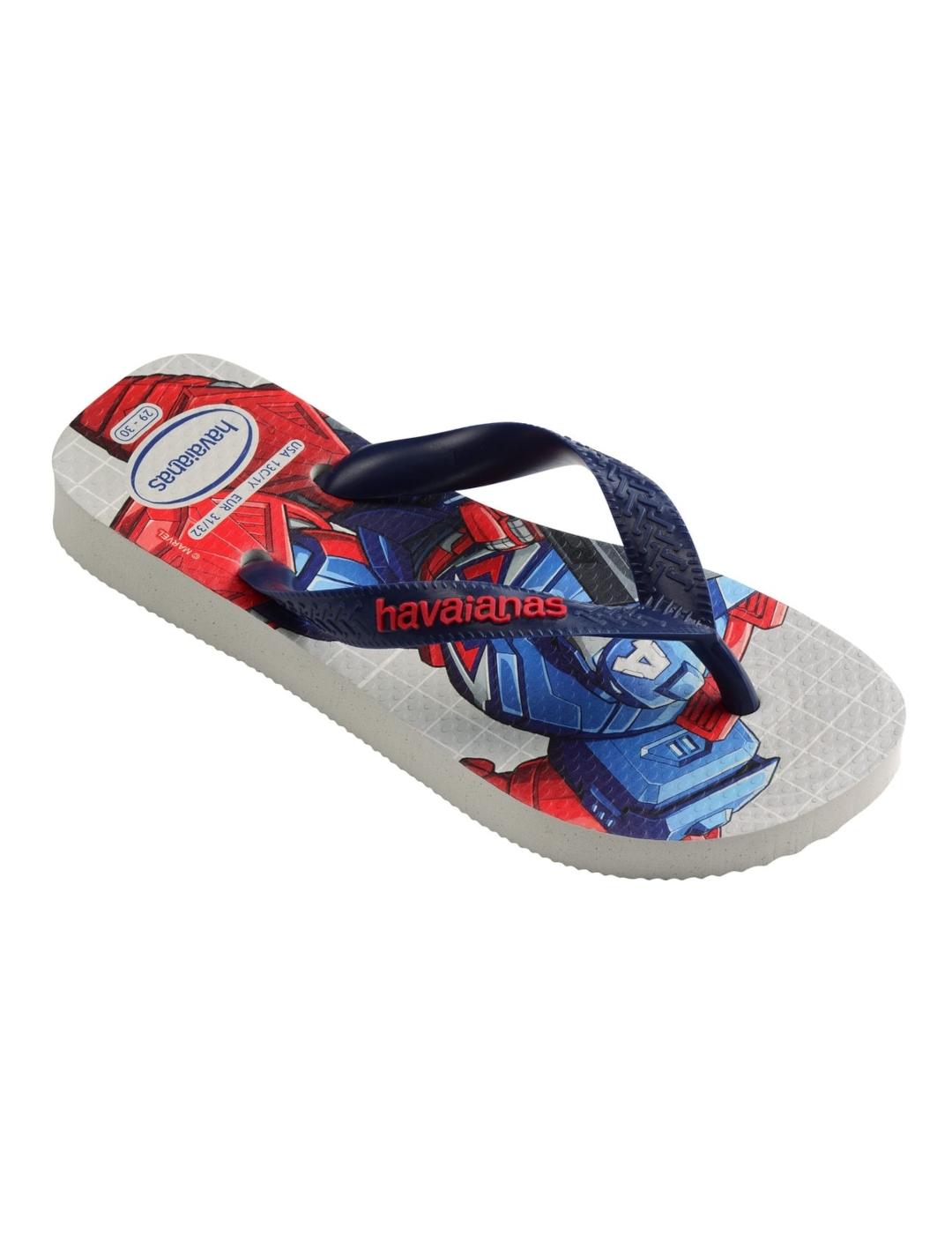 Chanclas Havaianas blancas para hombre.