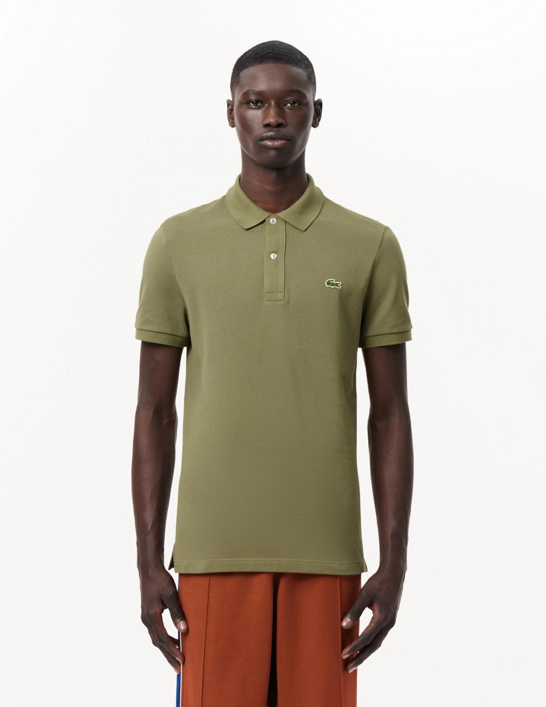 LACOSTE POLO SLIM FIT OLIVA