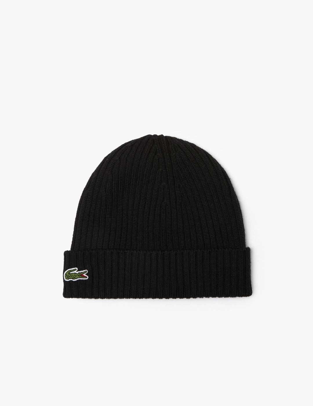 LACOSTE GORRO LANA NEGRO