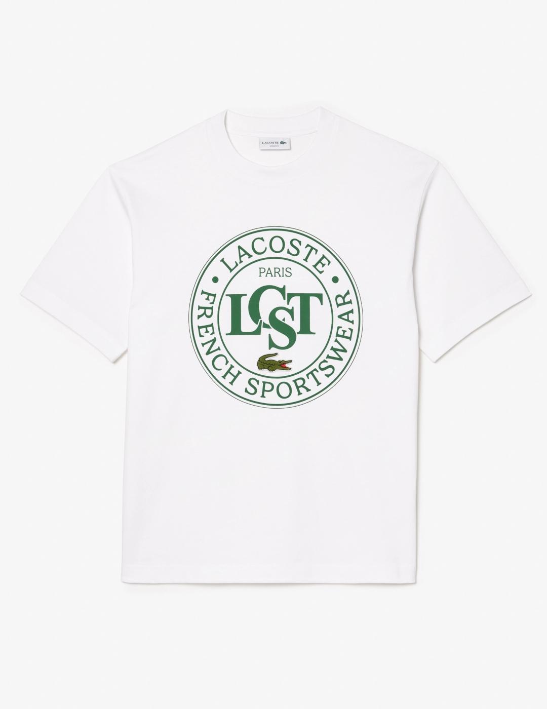 LACOSTE CAMISETA ESTAMPADA BLANCA