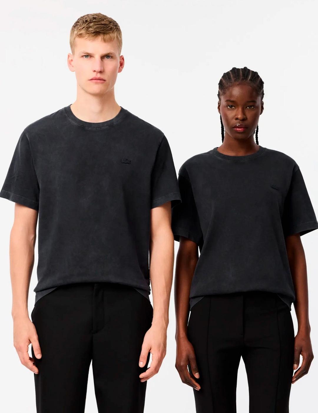 Camisetas LACOSTE negras para hombre.