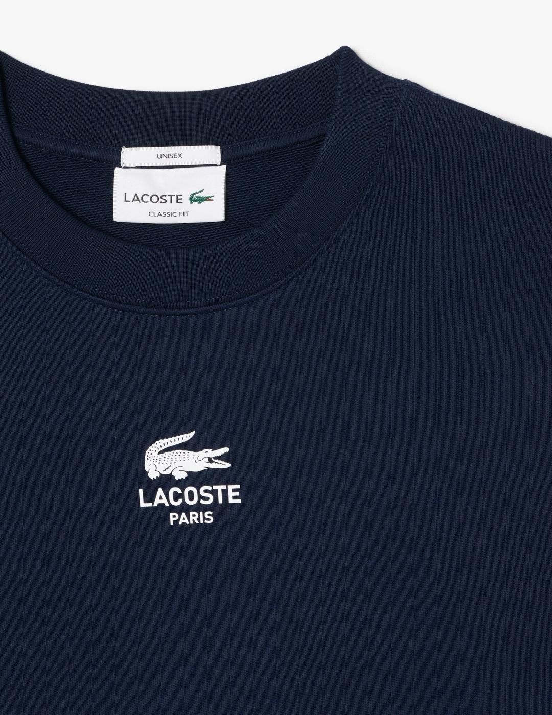 LACOSTE SUDADERA MARINO LOGO