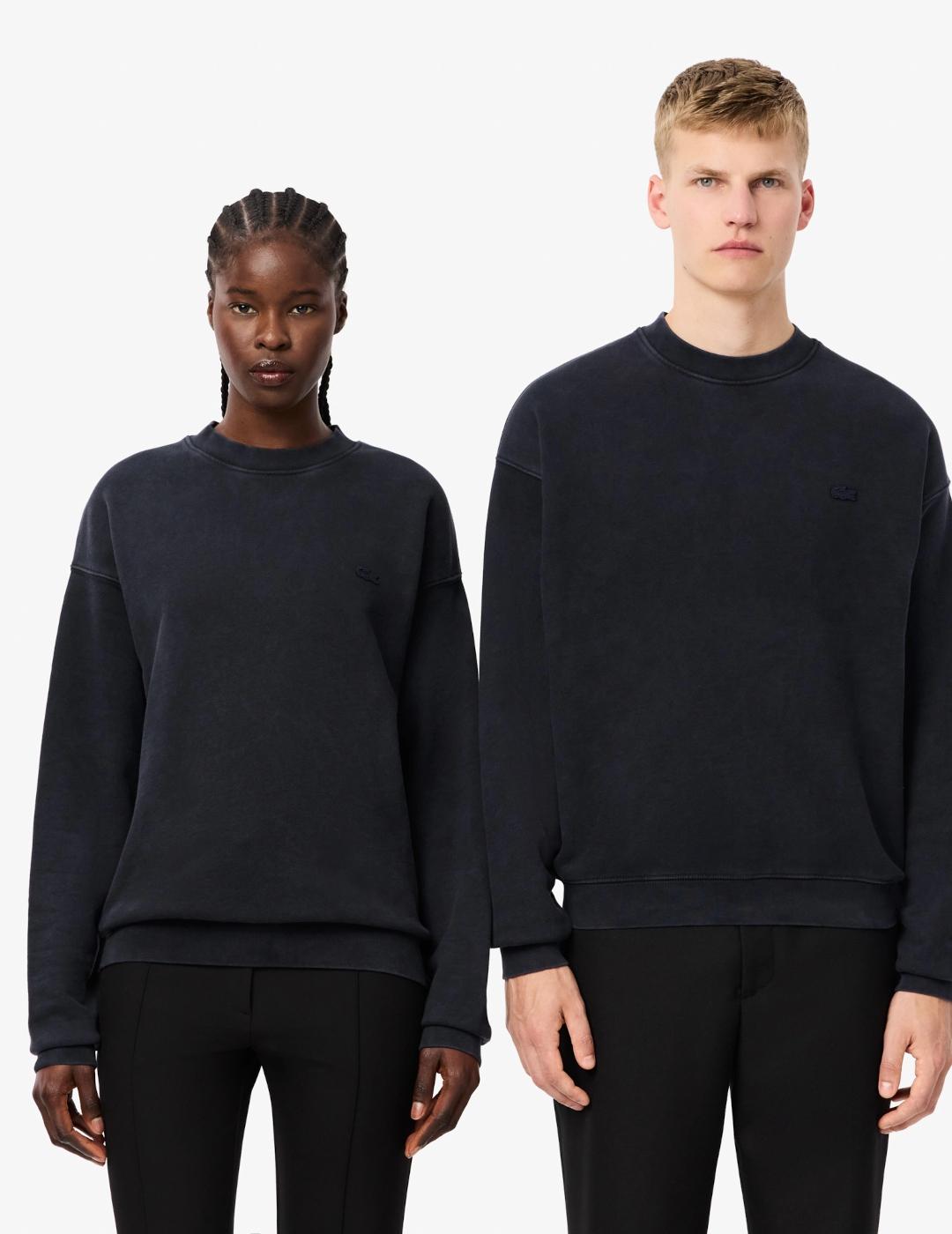 Sudaderas LACOSTE negras para hombres.