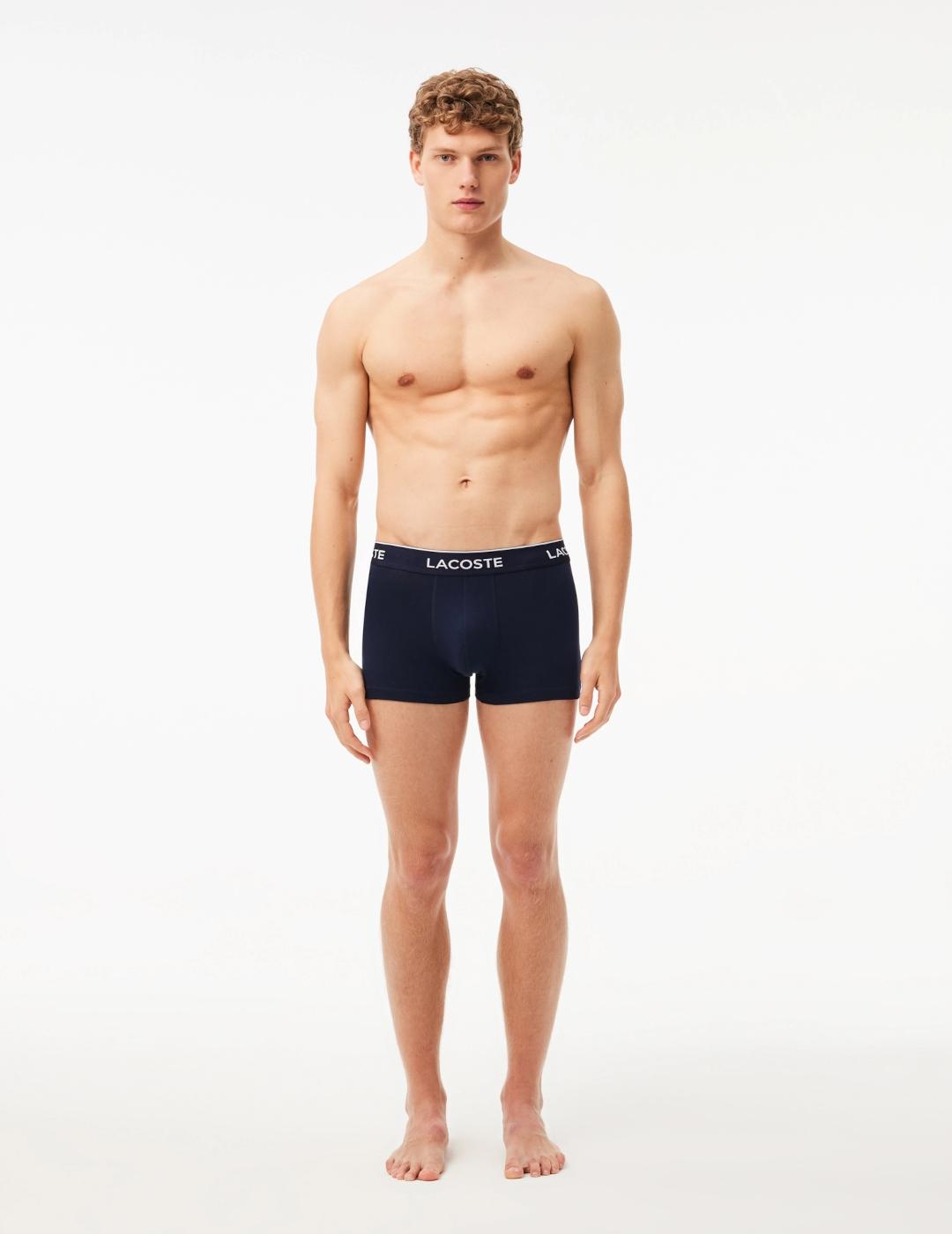 LACOSTE CALZONCILLOS PACK3 MARINO/VERDE/ROJO