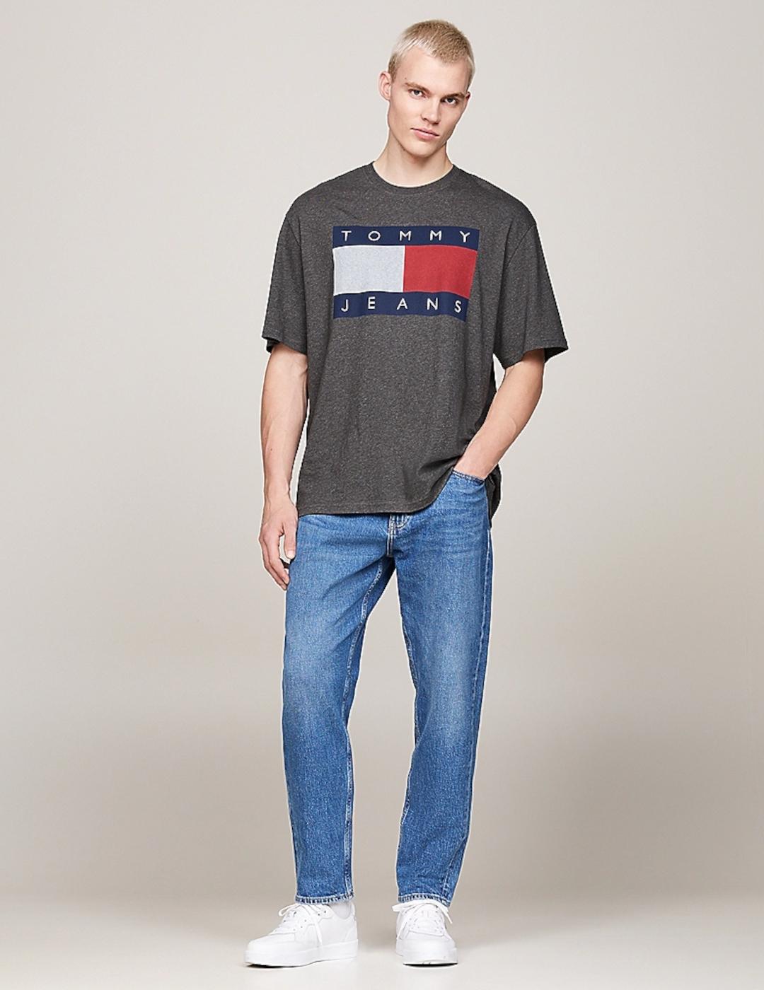 TOMMY CAMISETA CHARCOAL OVERSIZE
