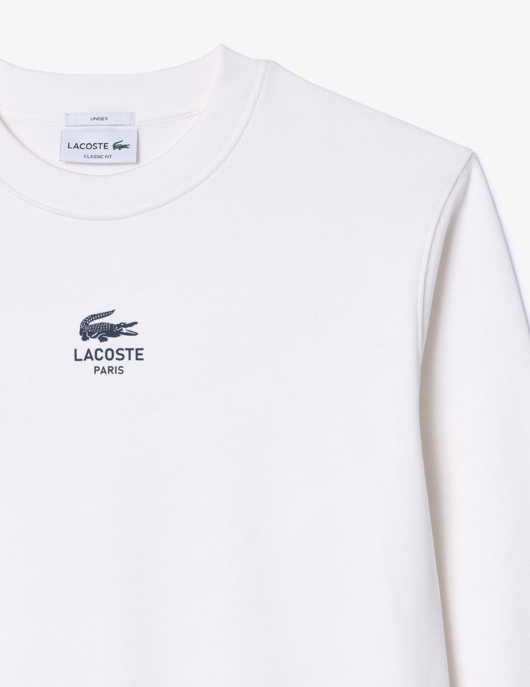 LACOSTE SUDADERA LOGO BLANCA