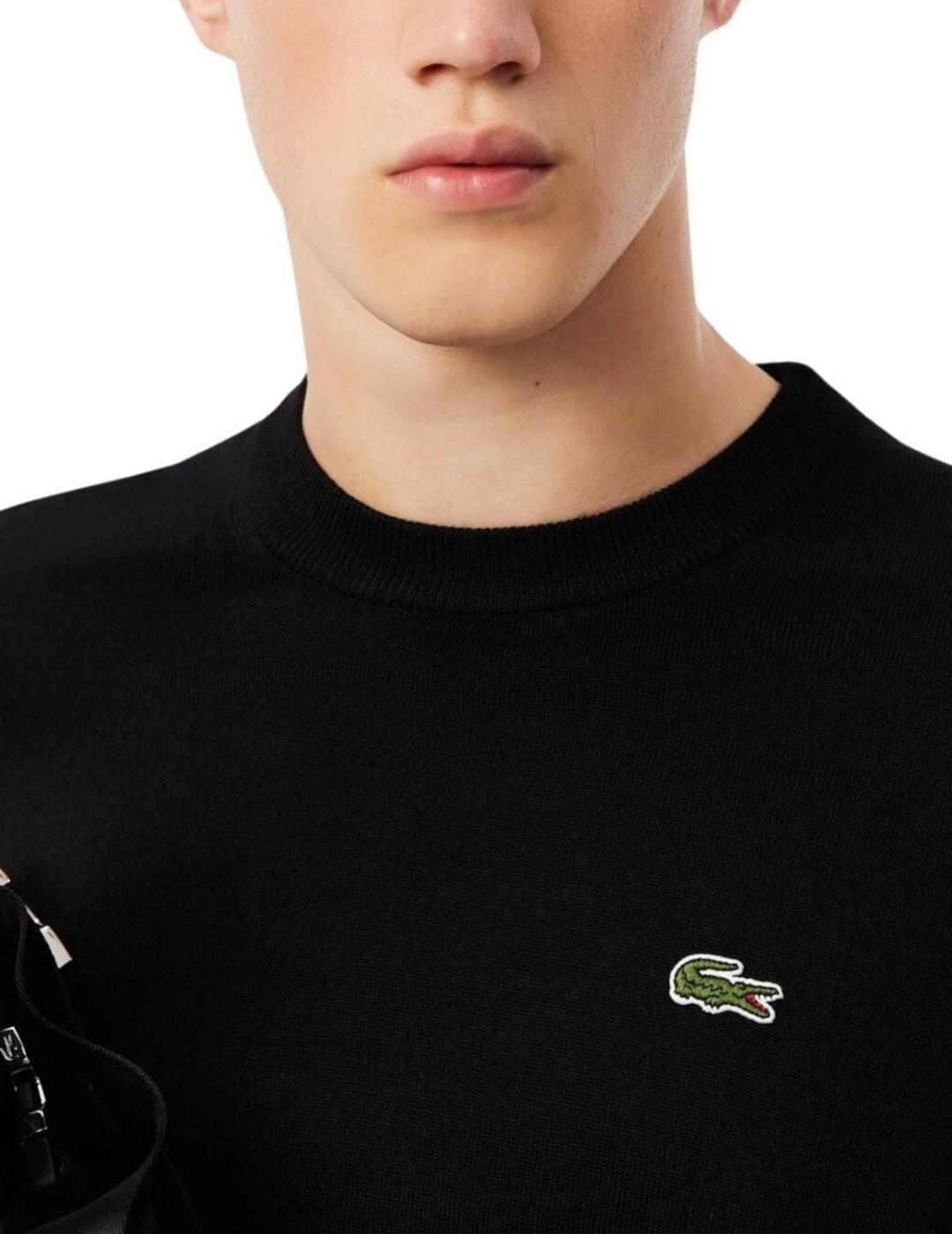 LACOSTE JERSEY PUNTO NEGRO CUELLO REDONDO
