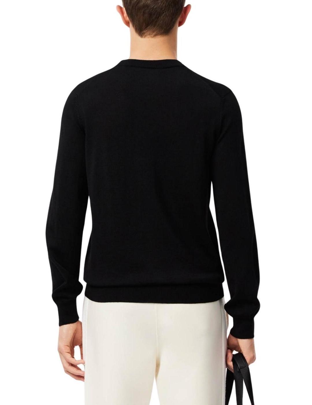 LACOSTE JERSEY PUNTO NEGRO CUELLO REDONDO