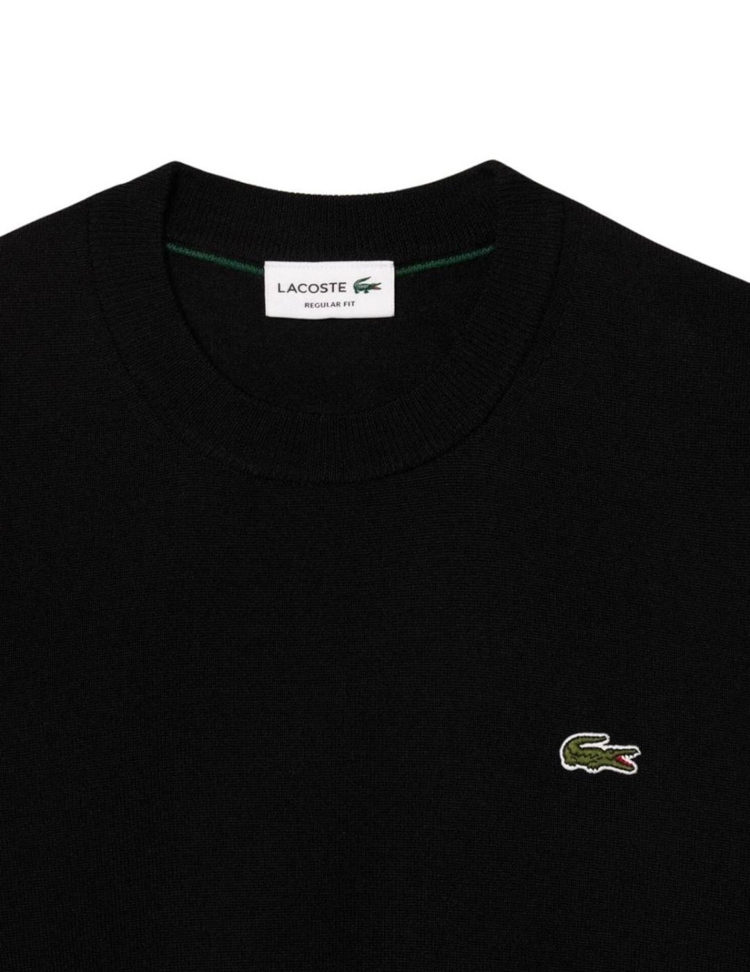 LACOSTE JERSEY PUNTO NEGRO CUELLO REDONDO