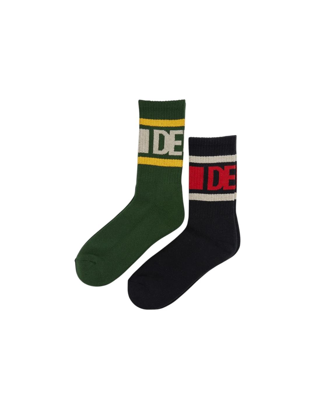 DEUS CALCETINES VERDE/NEGRO PACK2