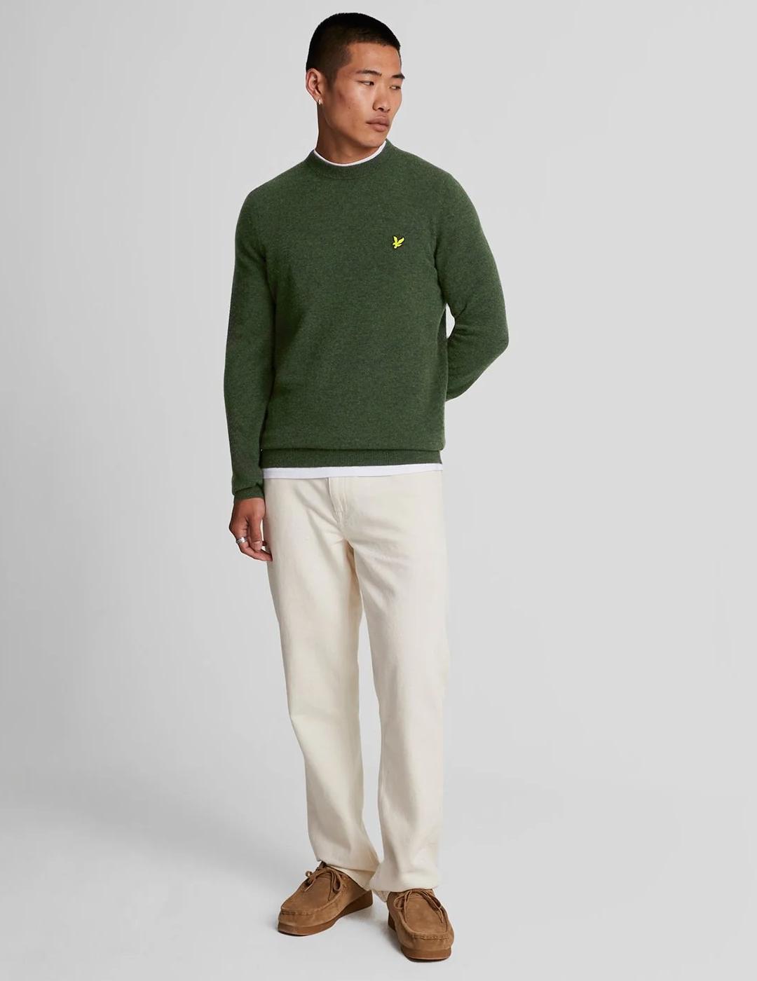 LYLE&SCOTT JERSEY VERDE LAMBSWOOL BLEND