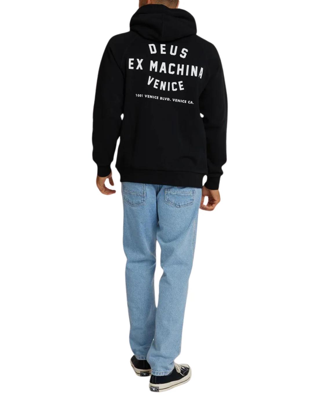 DEUS HOODIE NEGRA MILANO ADDRESS