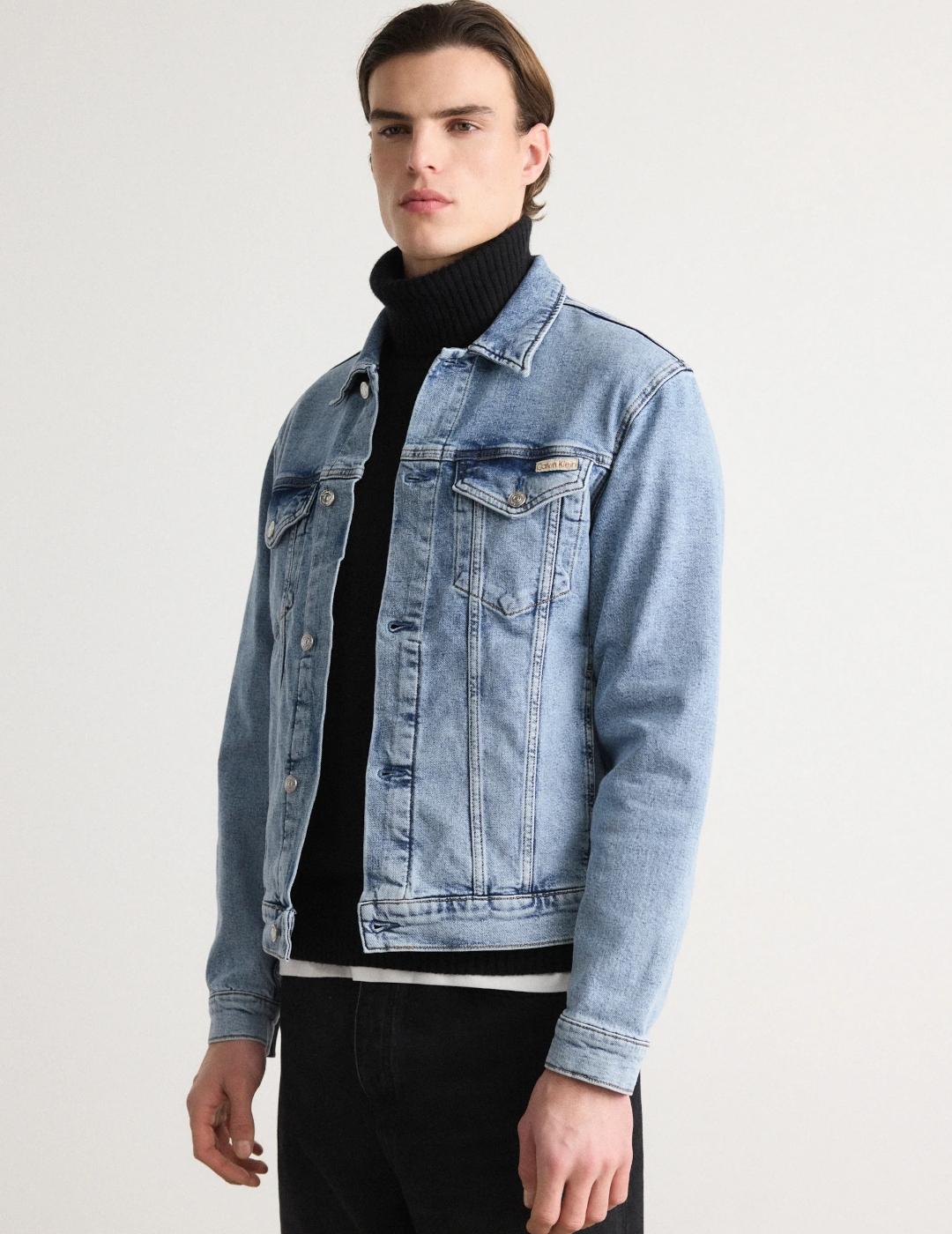 CALVIN KLEIN CAZADORA DENIM SLIM AZUL