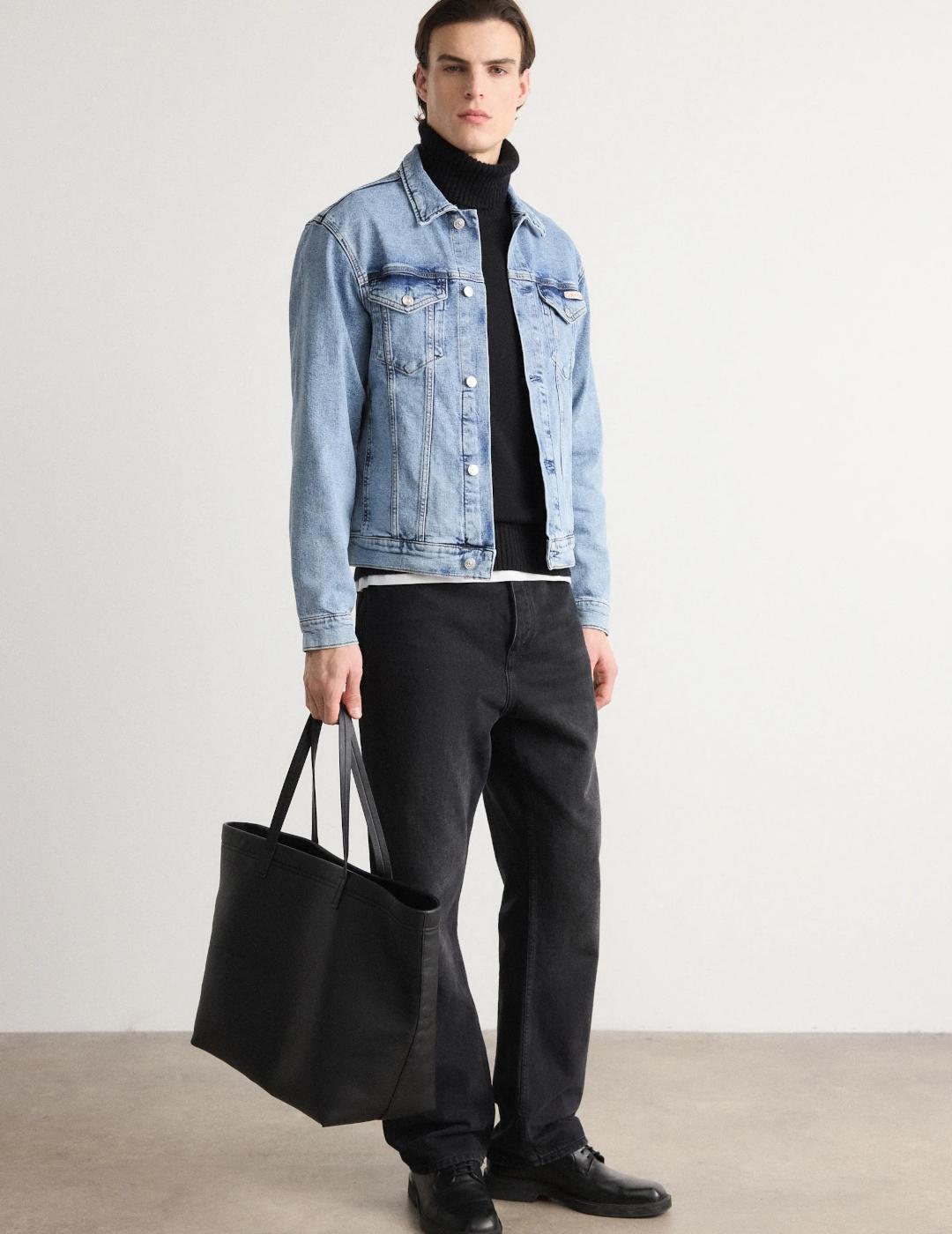 CALVIN KLEIN CAZADORA DENIM SLIM AZUL