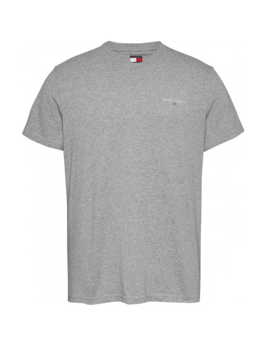 TOMMY CAMISETA SLIM GREY LINEAR CHEST
