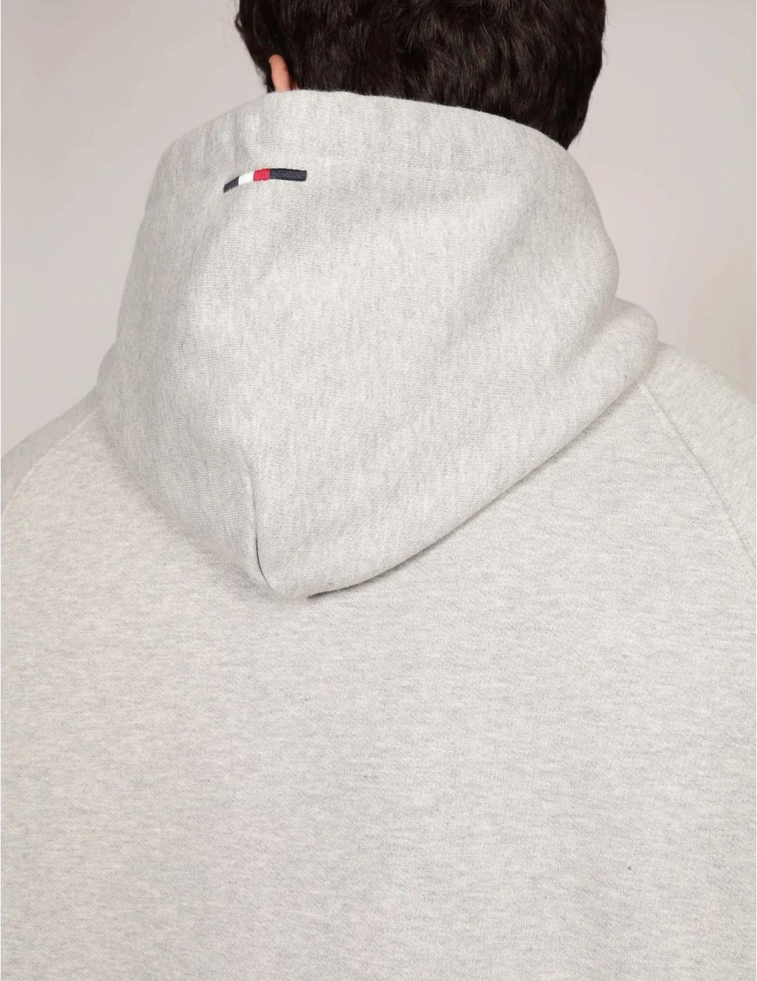 TOMMY HOODIE TERRY LIGHT GREY