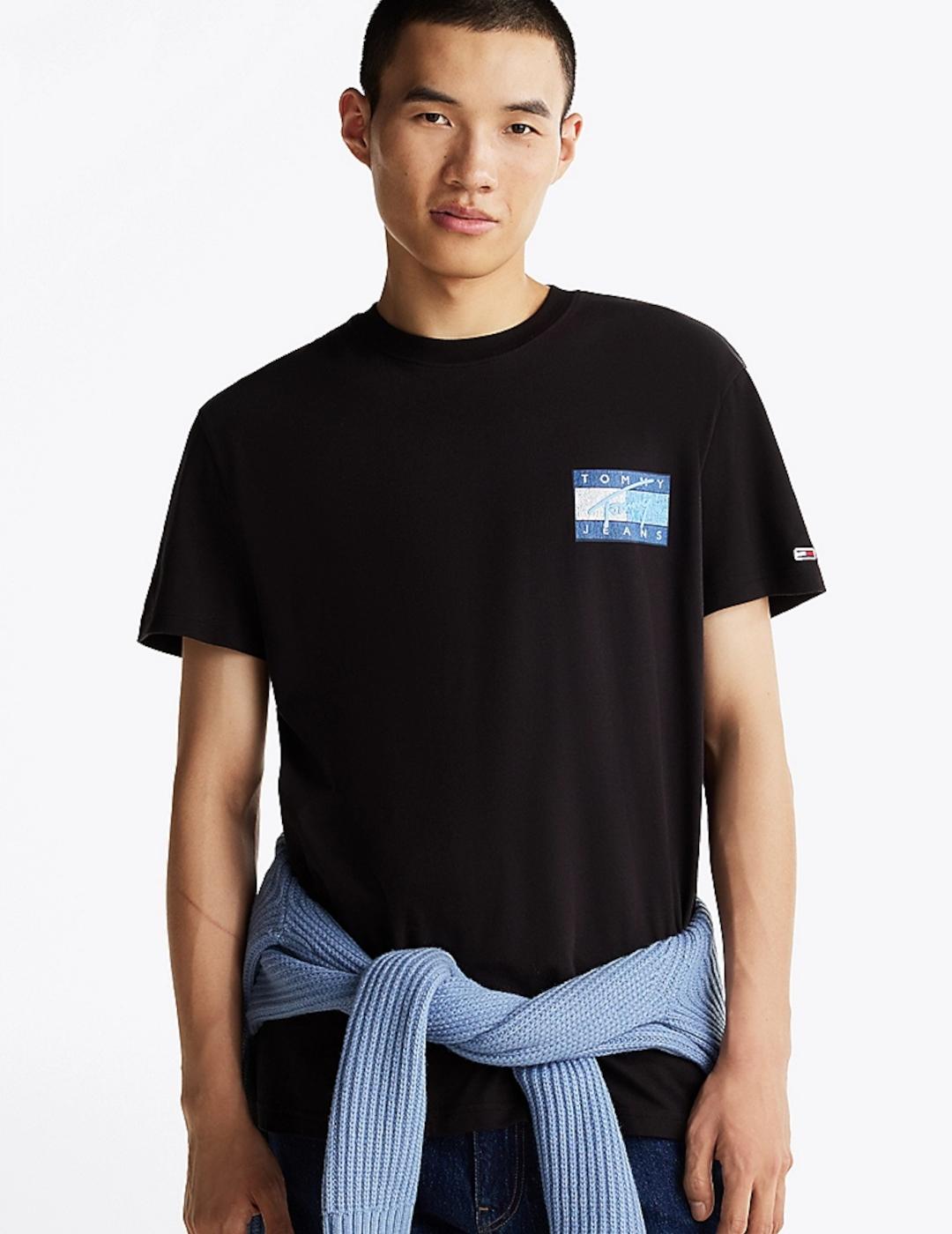 TOMMY CAMISETA NEGRA LOGO TRASERO