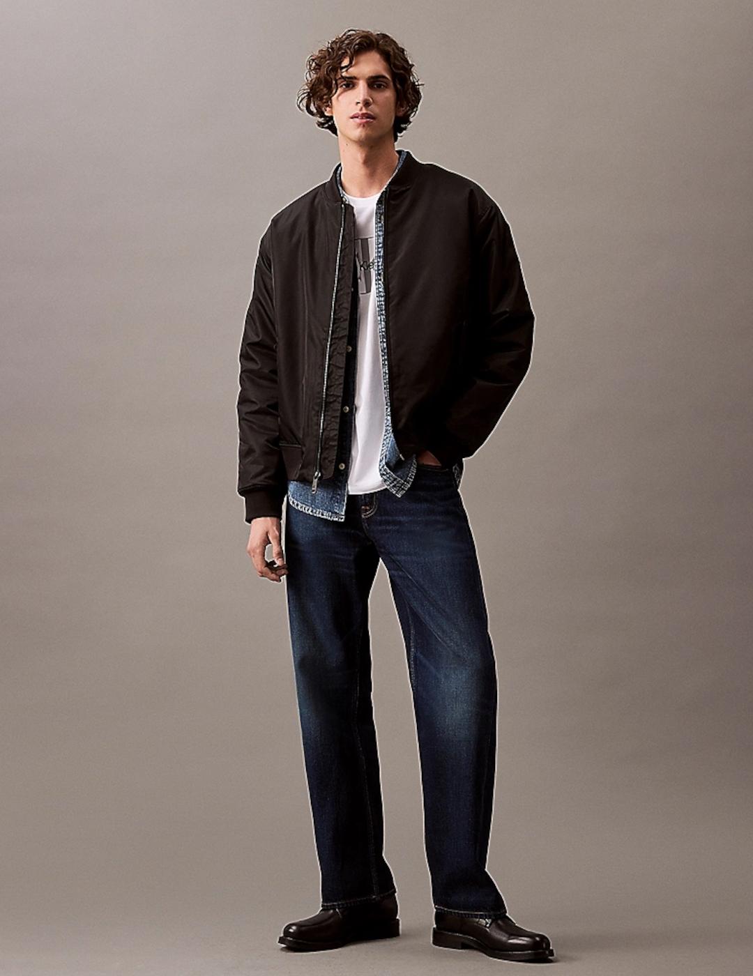 CALVIN KLEIN BOMBER NYLON NEGRA